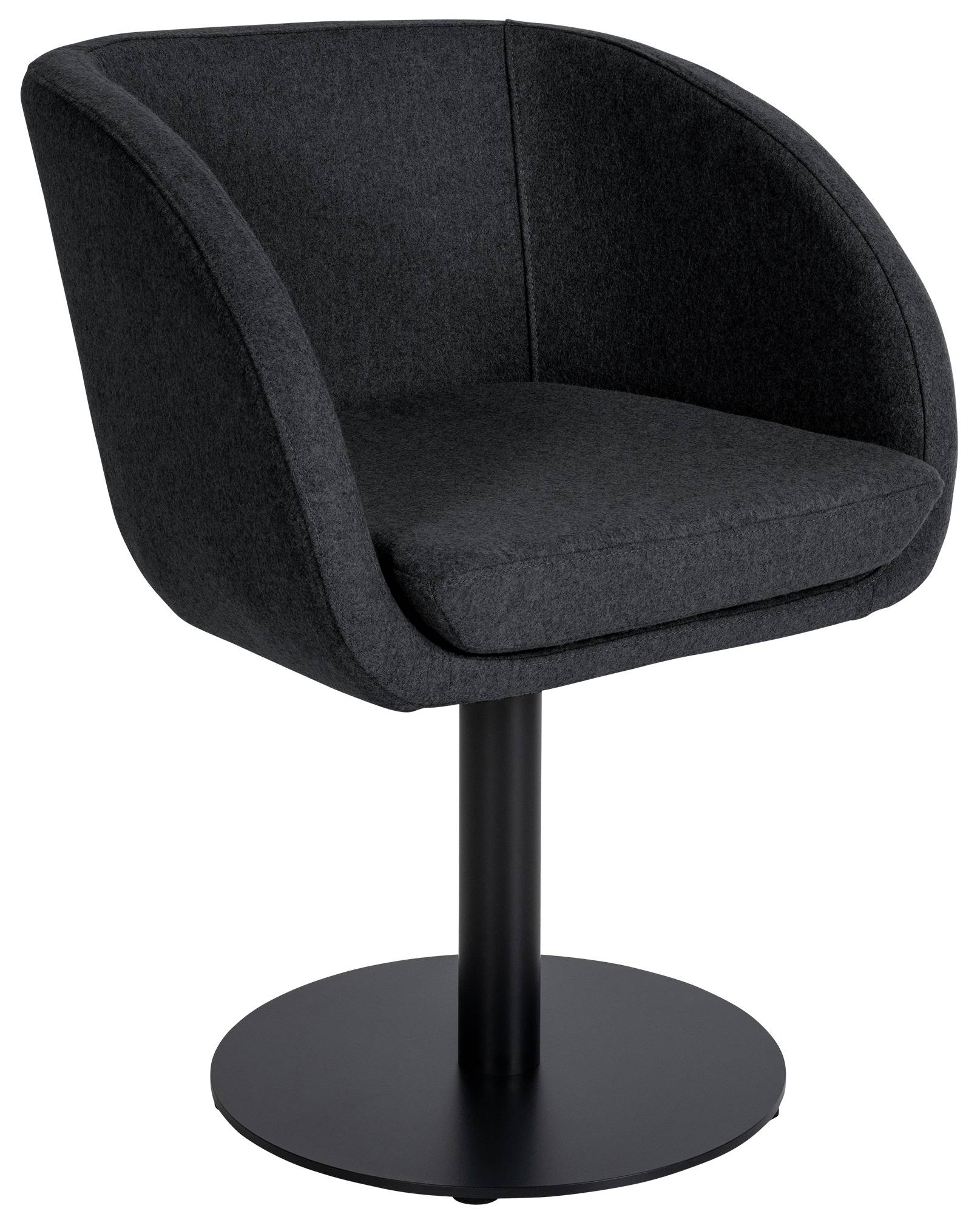 CLP Esszimmerstuhl Gambo Mit Filzbezug I Clubsessel Mit Metallgestell I Sessel Mit Hochwertiger Polsterung - Bild 1