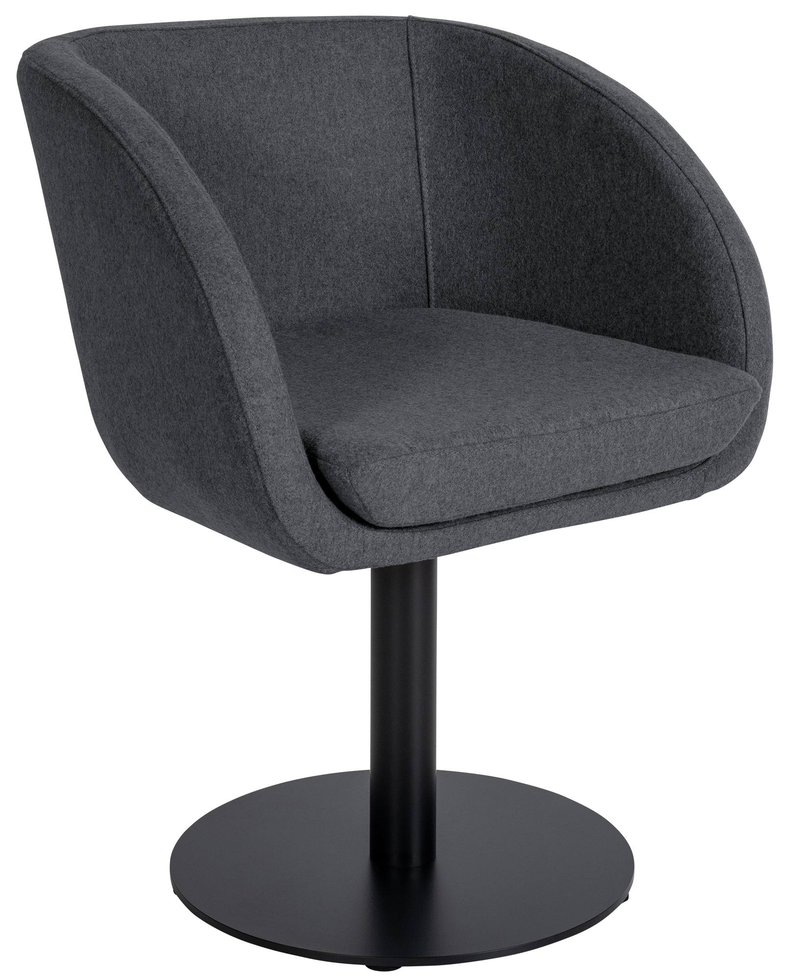 CLP Esszimmerstuhl Gambo Mit Filzbezug I Clubsessel Mit Metallgestell I Sessel Mit Hochwertiger Polsterung - Bild 1