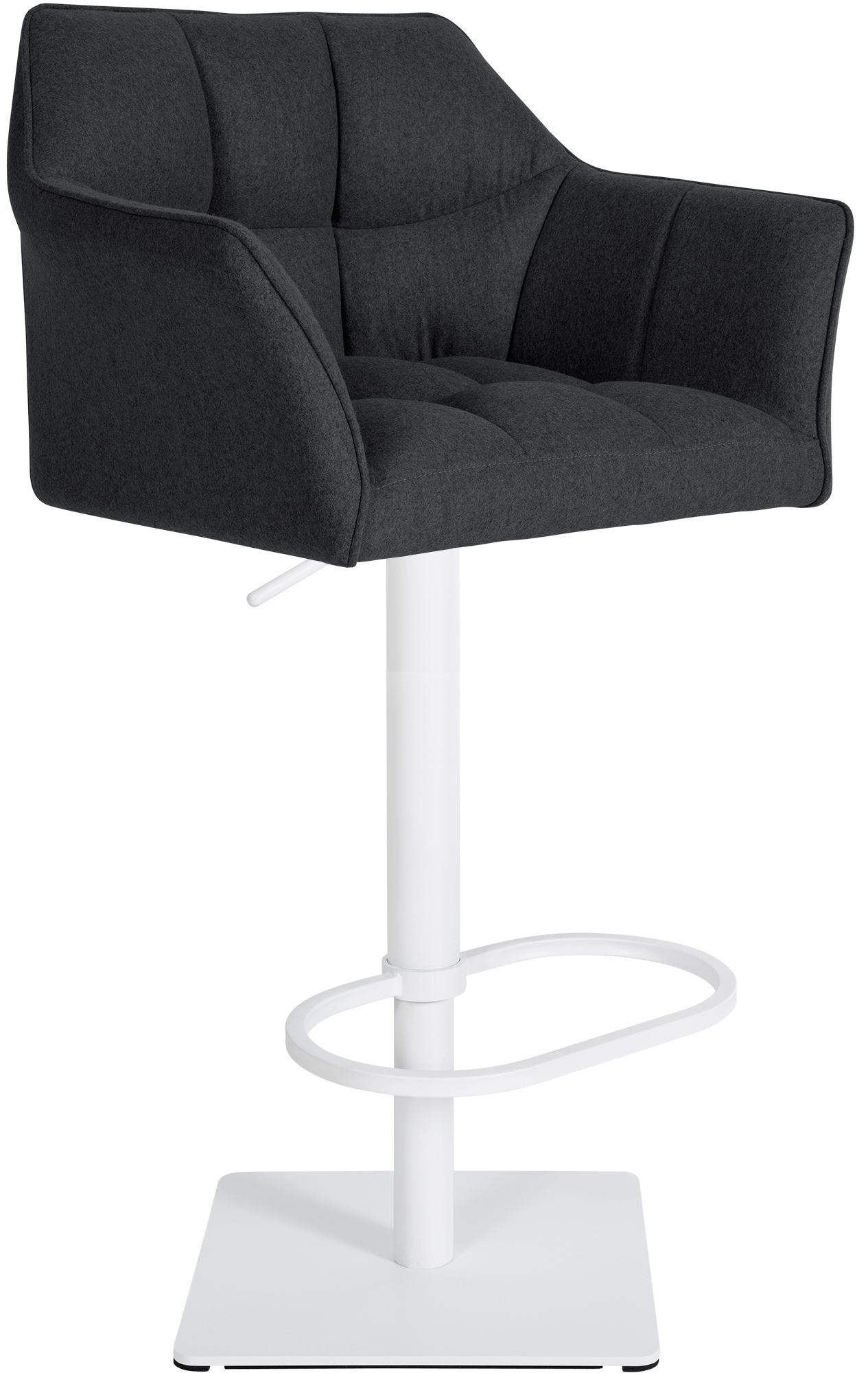 CLP Barhocker Damaso mit Filzbezug I Barstuhl h&ouml;henverstellbar, drehbar und gepolstert I Tresenstuhl bis 240 kg belastbar - Bild 1