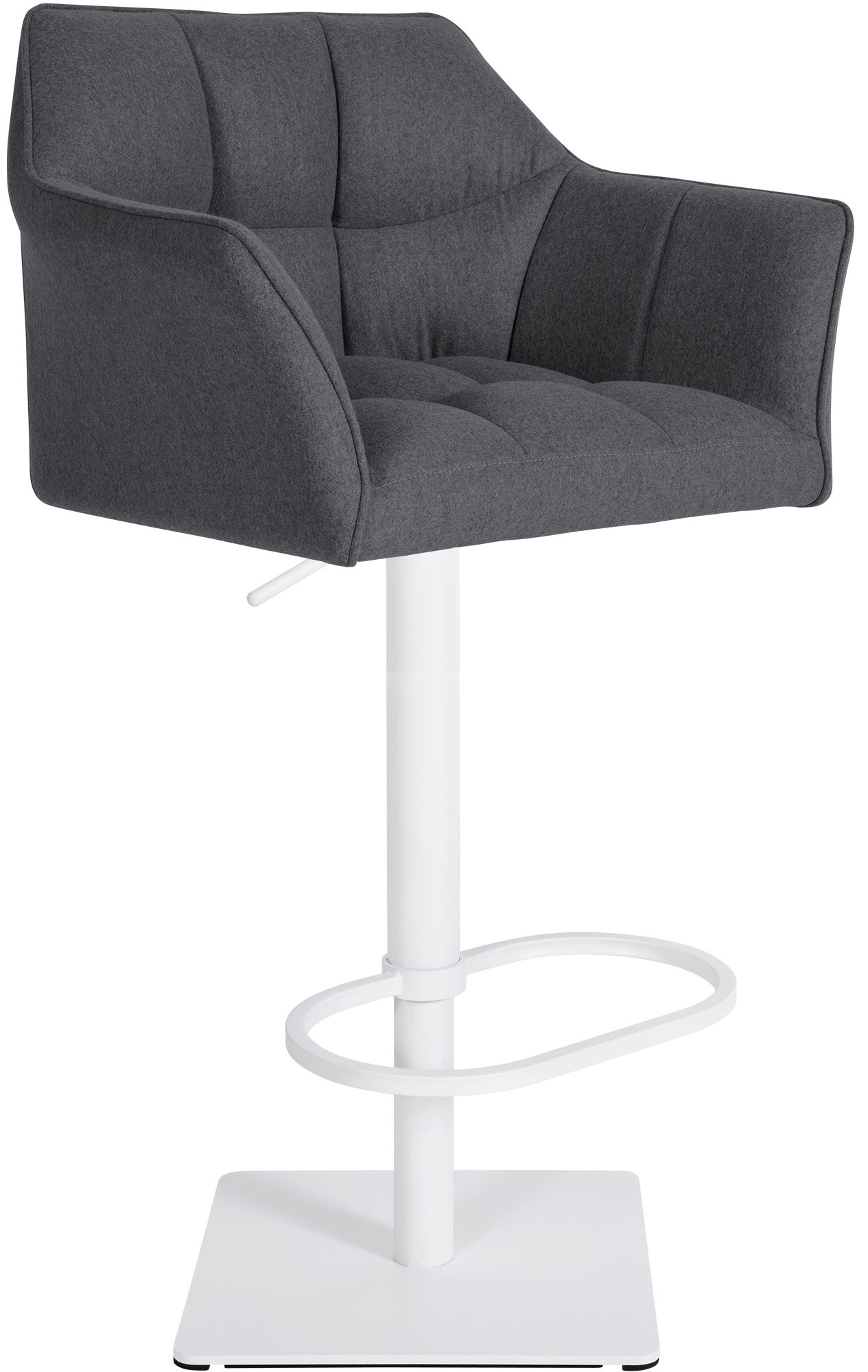 CLP Barhocker Damaso Filz-Bezug I H&ouml;henverstellbarer Drehstuhl - Bild 1