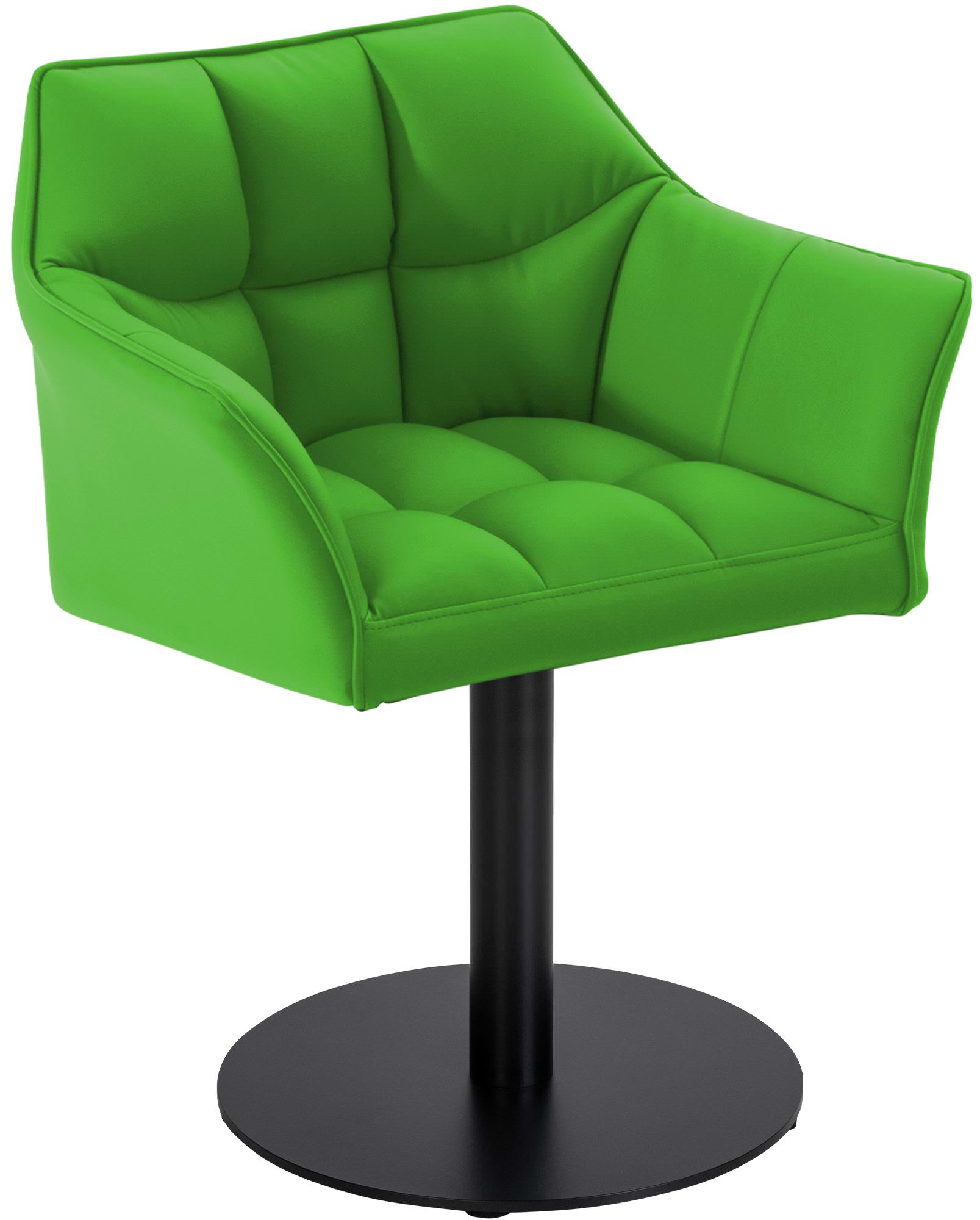 CLP Loungesessel Damaso I Esszimmerstuhl Mit Kunstleder-, Stoff-, Filz- Oder Samtbezug I Lounger Mit Schwarzem Metall-Gestell - Bild 1