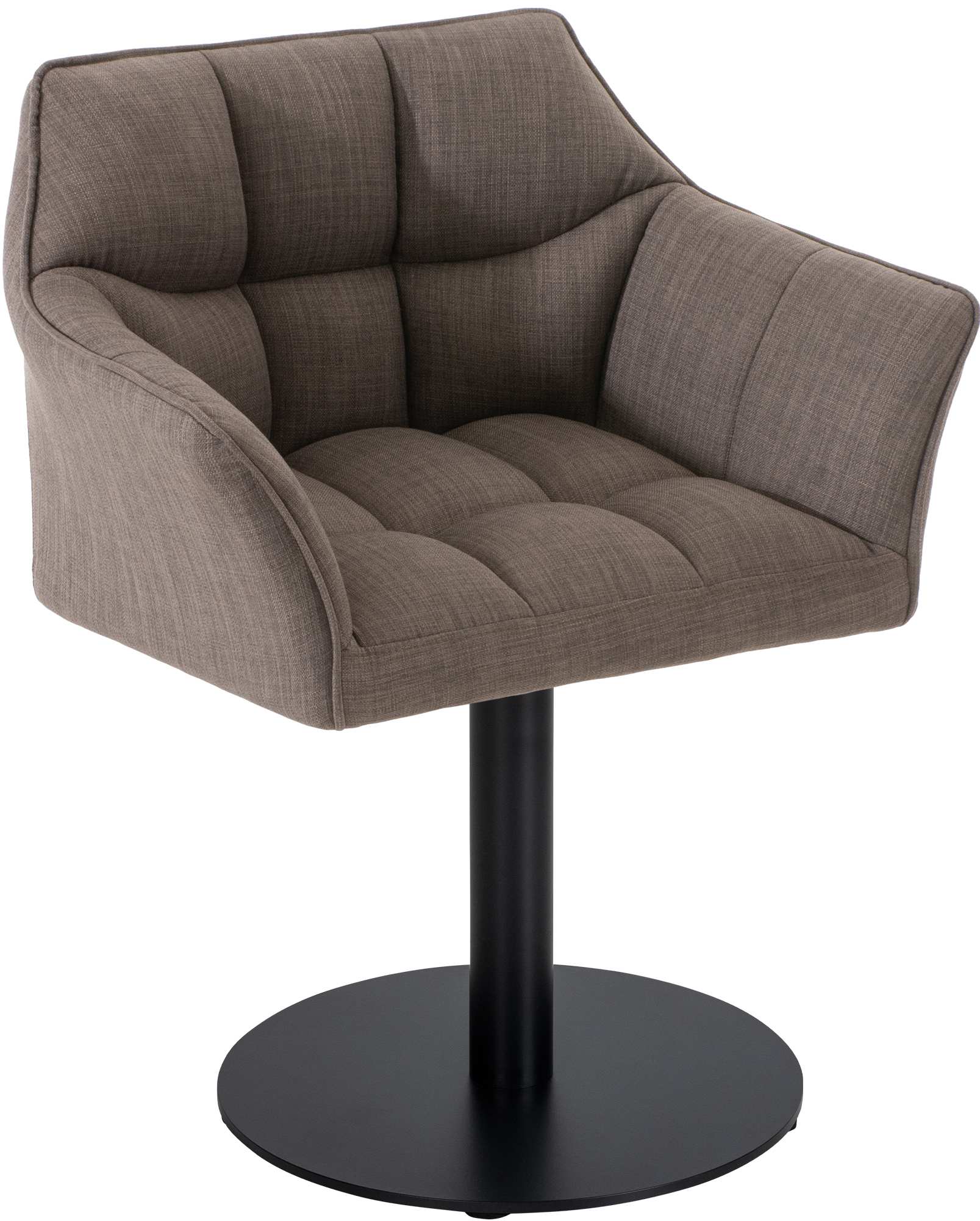 CLP Loungesessel Damaso I Esszimmerstuhl Mit Kunstleder-, Stoff-, Filz- Oder Samtbezug I Lounger Mit Schwarzem Metall-Gestell - Bild 1