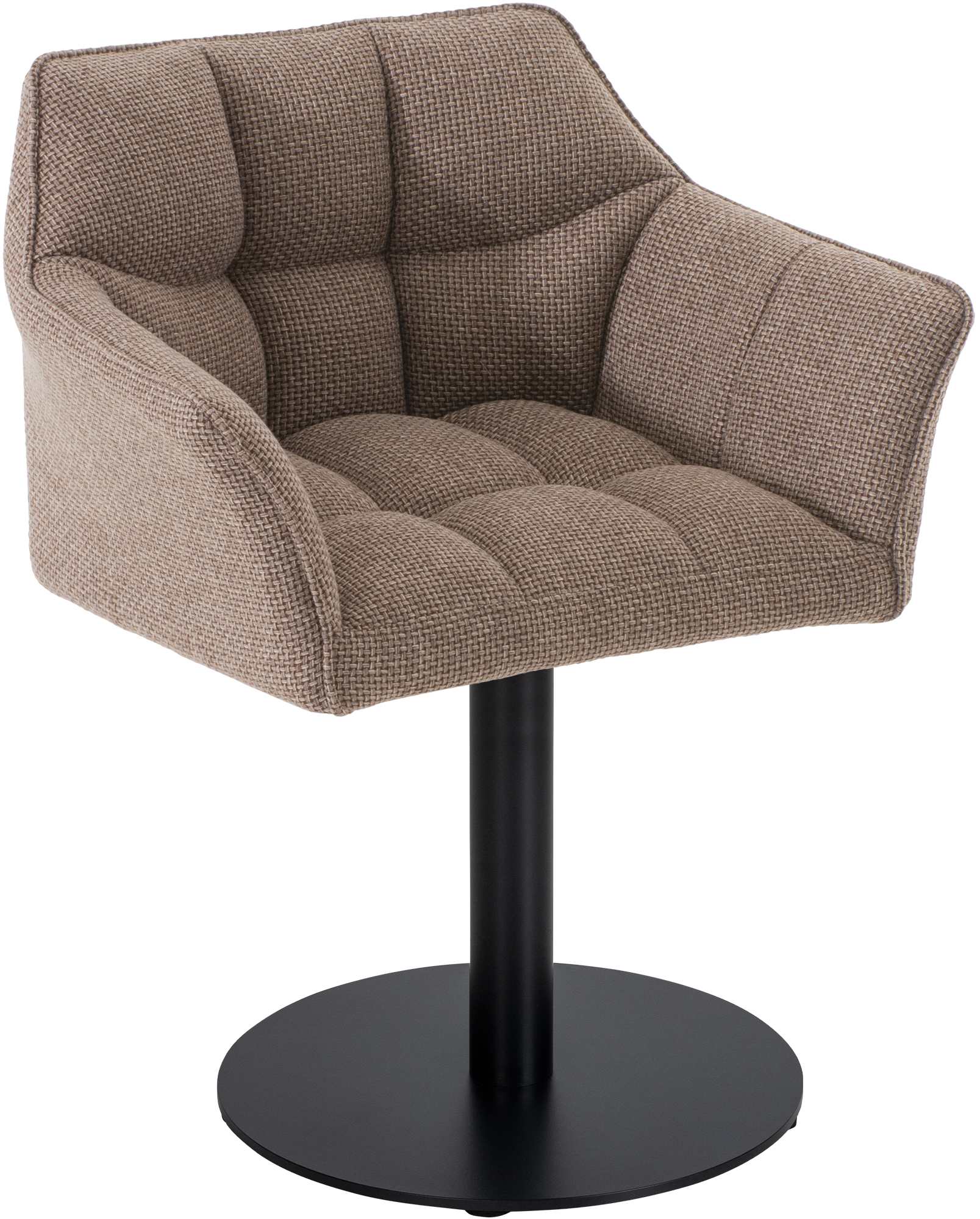 CLP Loungesessel Damaso I Esszimmerstuhl Mit Kunstleder-, Stoff-, Filz- Oder Samtbezug I Lounger Mit Schwarzem Metall-Gestell - Bild 1