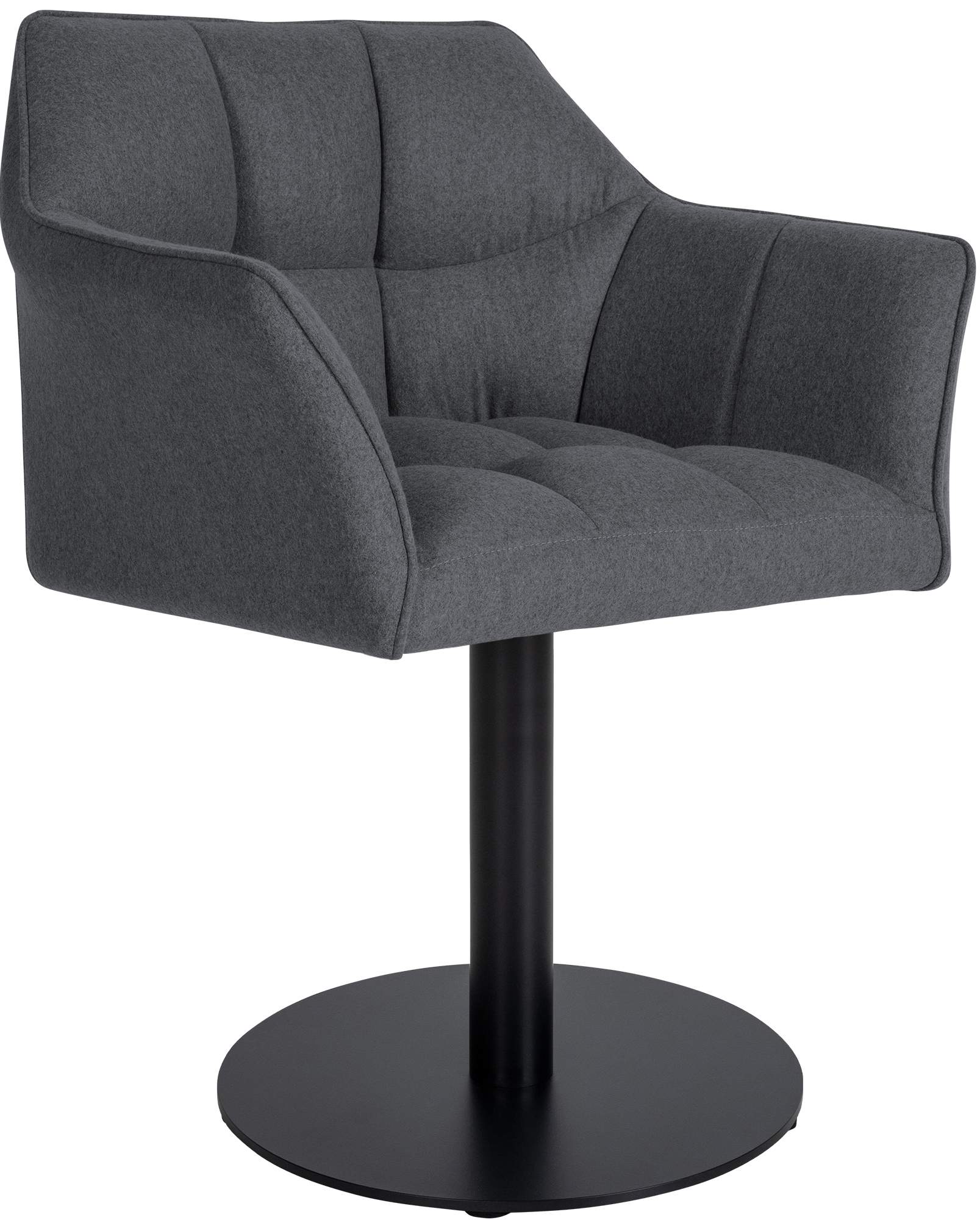 CLP Loungesessel Damaso I Esszimmerstuhl Mit Kunstleder-, Stoff-, Filz- Oder Samtbezug I Lounger Mit Schwarzem Metall-Gestell - Bild 1