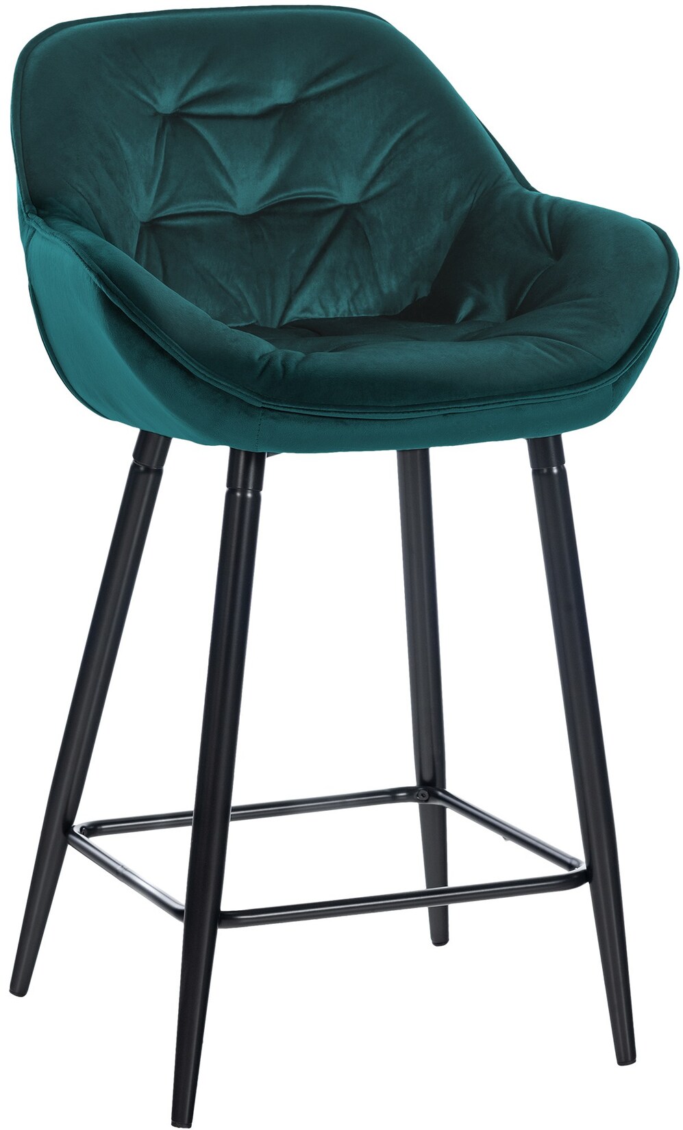 CLP Barhocker Gibson Samt I Gepolsterter Tresenstuhl Mit Fußstütze I Sitzhöhe 76 cm