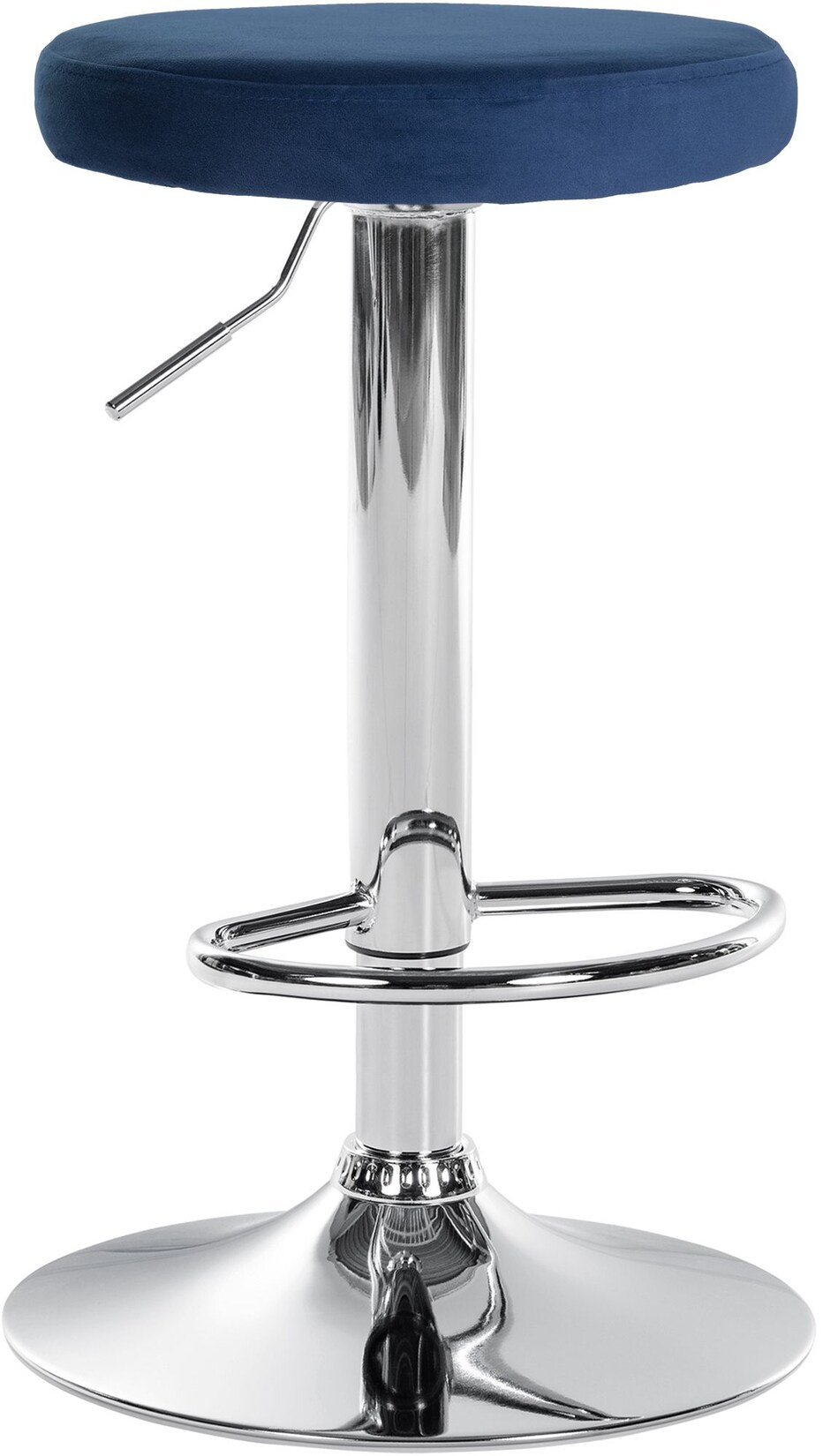 CLP Barhocker Ponte Samt-Bezug I Höhenverstellbarer Stuhl