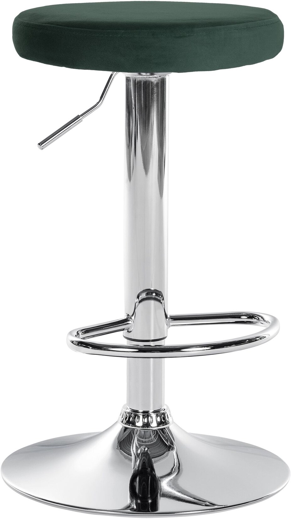 CLP Barhocker Ponte Samt-Bezug I Höhenverstellbarer Stuhl