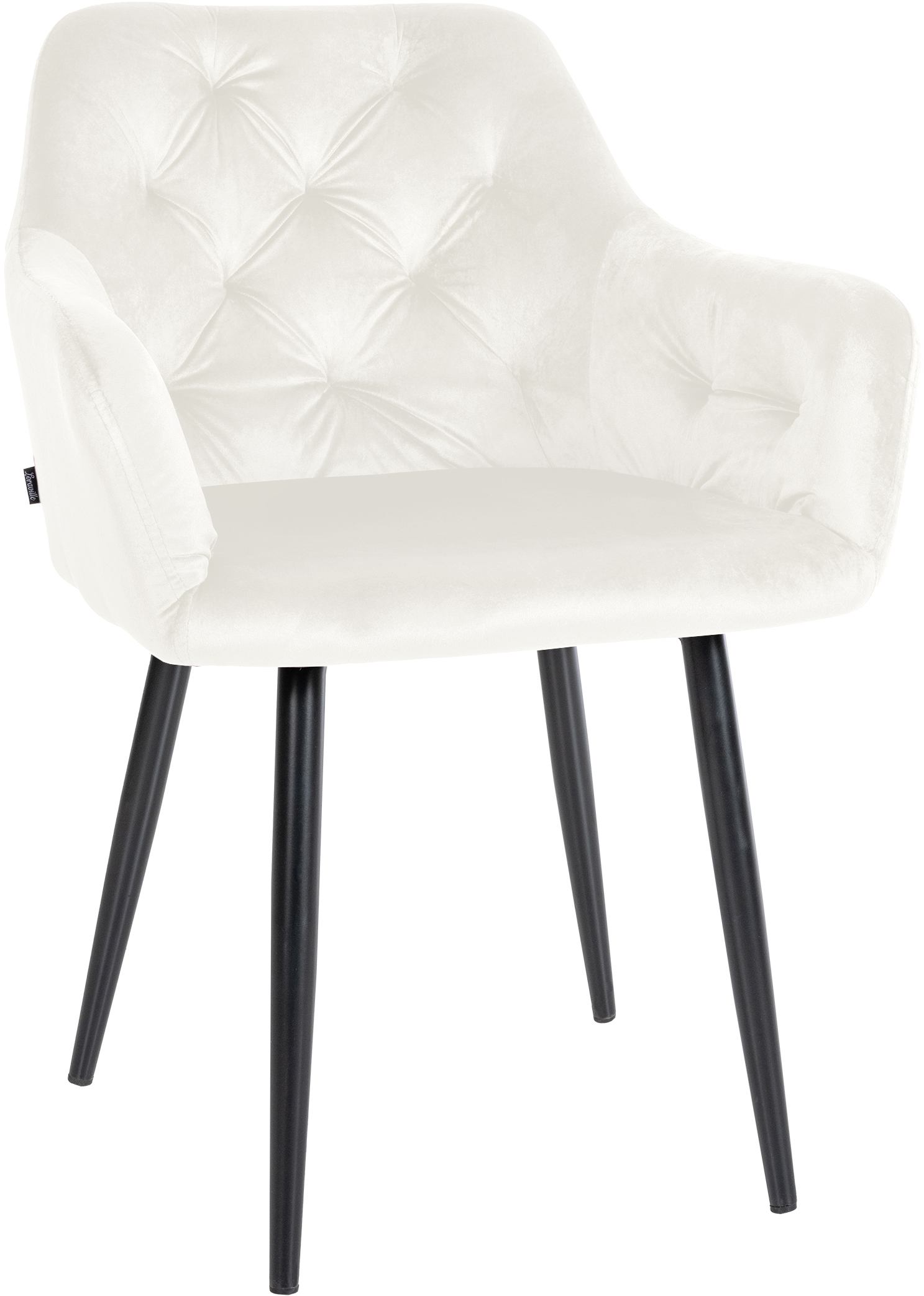 CLP Esszimmerstuhl Stanley I Samt I Gesteppter Polsterstuhl I K&uuml;chenstuhl Mit Bodenschonern - Bild 1