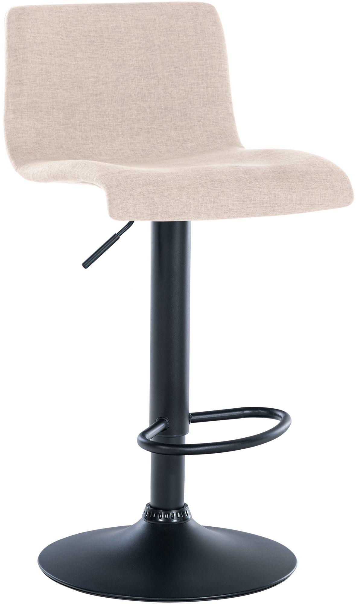 CLP Barhocker Branford I Modern, H&ouml;henverstellbar Mit Lehne I Metallgestell, Bequemer Sitz I K&uuml;chenstuhl Oder Esszimmerstuhl - Bild 1