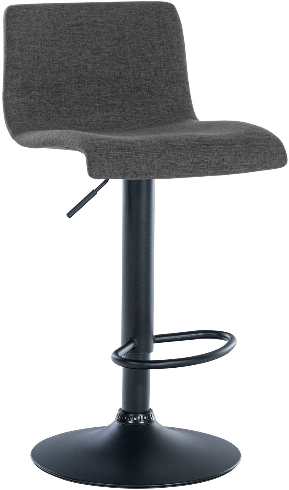 CLP Barhocker Branford I Modern, Höhenverstellbar Mit Lehne I Metallgestell, Bequemer Sitz I Küchenstuhl Oder Esszimmerstuhl