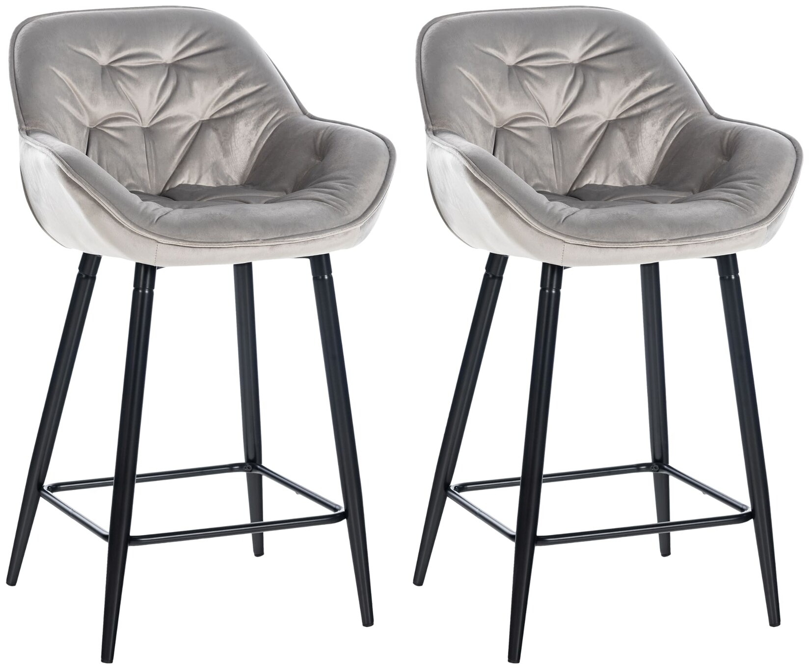 CLP 2er Set Barhocker Gibson - Tresenstuhl Mit Fußstütze - 2 x Tresenhocker Gepolstert