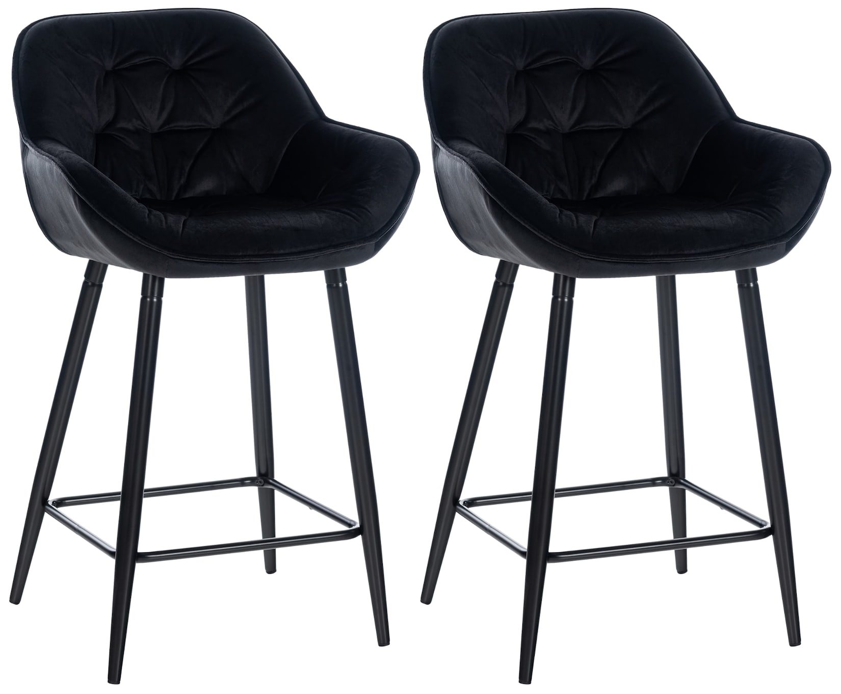 CLP 2er Set Barhocker Gibson - Tresenstuhl Mit Fußstütze - 2 x Tresenhocker Gepolstert