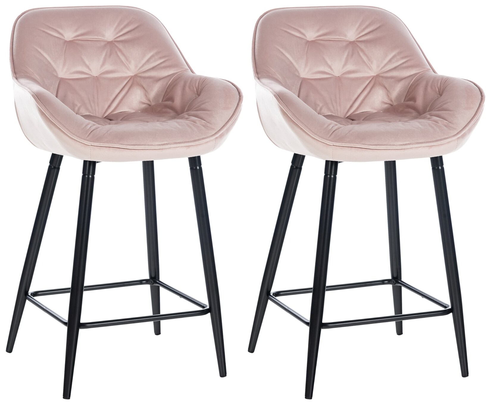 CLP 2er Set Barhocker Gibson - Tresenstuhl Mit Fußstütze - 2 x Tresenhocker Gepolstert