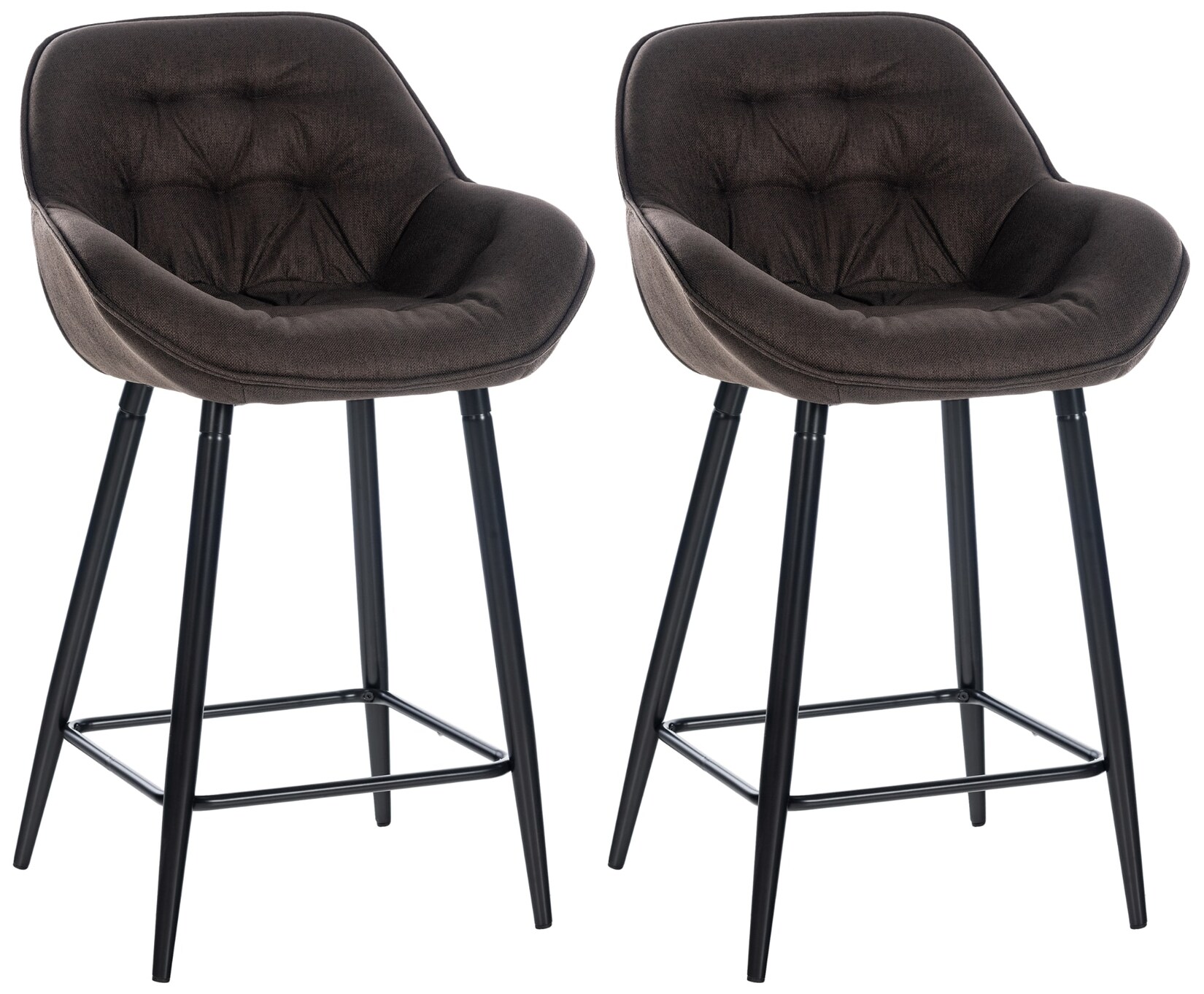 CLP 2er Set Barhocker Gibson - Tresenstuhl Mit Fußstütze - 2 x Tresenhocker Gepolstert