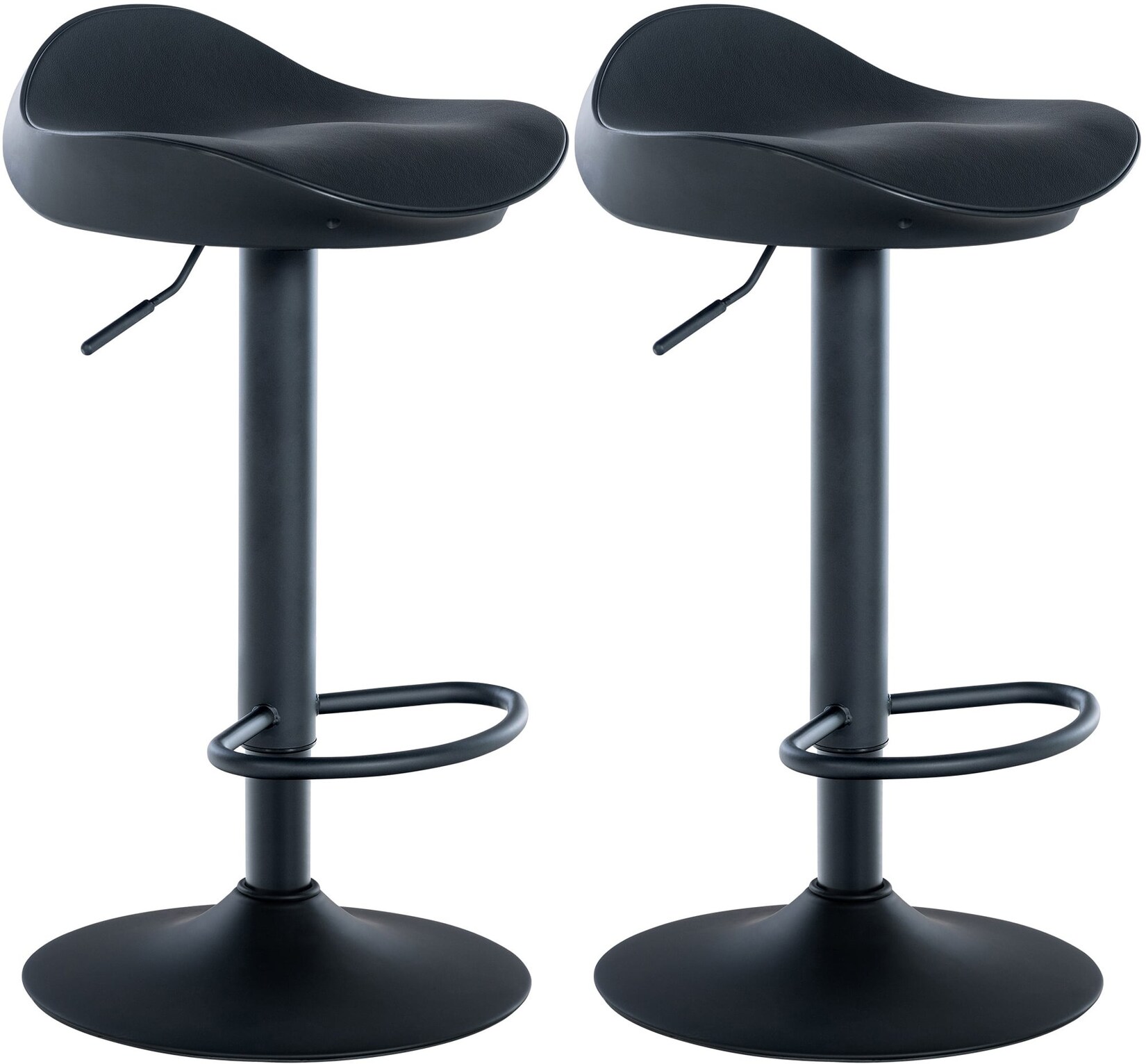 CLP 2er Set Barhocker Alisson - Höhenverstellbar Mit Fußstütze 360 Grad Drehbar - Tresenhocker Ergonomisch