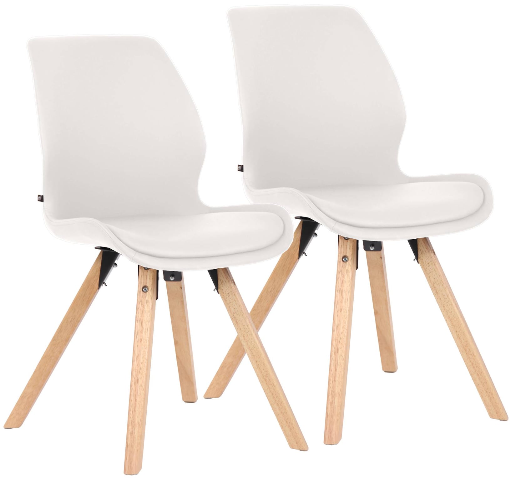 CLP Esszimmerstuhl 2er Set gepolstert Luna, moderner Polsterstuhl mit Rückenlehne, stabil bis 136 kg, Küchenstuhl für Esszimmer und …