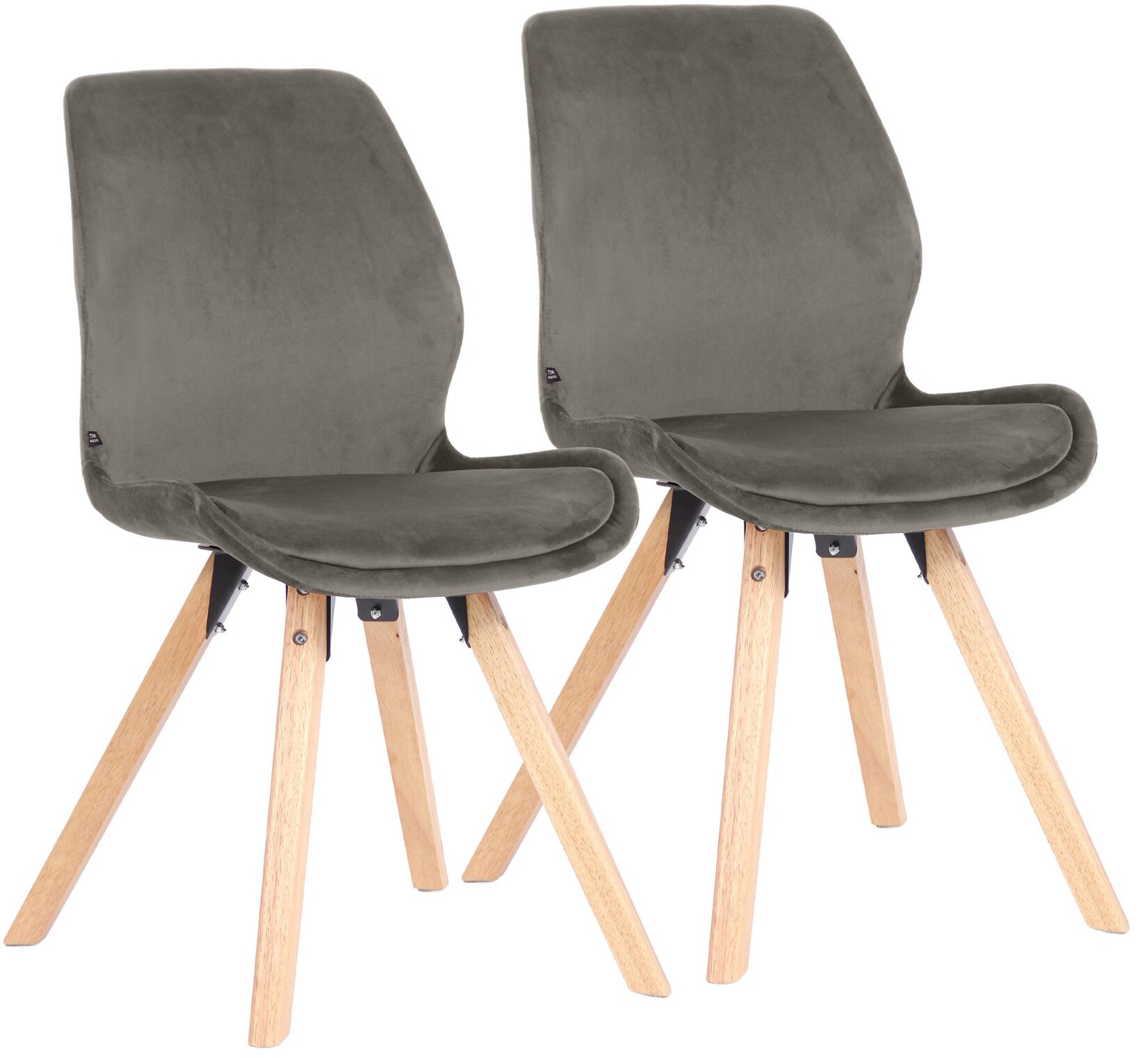 CLP Esszimmerstuhl 2er Set gepolstert Luna, moderner Polsterstuhl mit Rückenlehne, stabil bis 136 kg, Küchenstuhl für Esszimmer und …