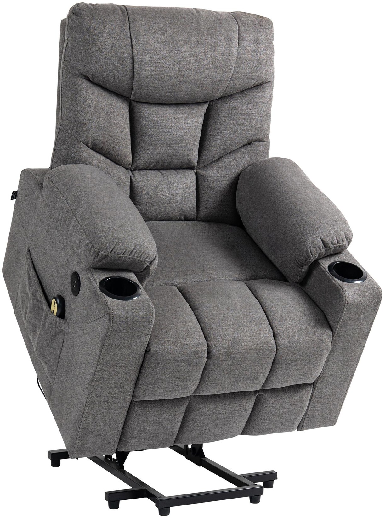 CLP Sessel Andover I Relaxsessel Elektrisch Verstellbar Mit Aufstehhilfe I Fernsehsessel Mit Liegefunktion, USB Ports Und Getränkehalter