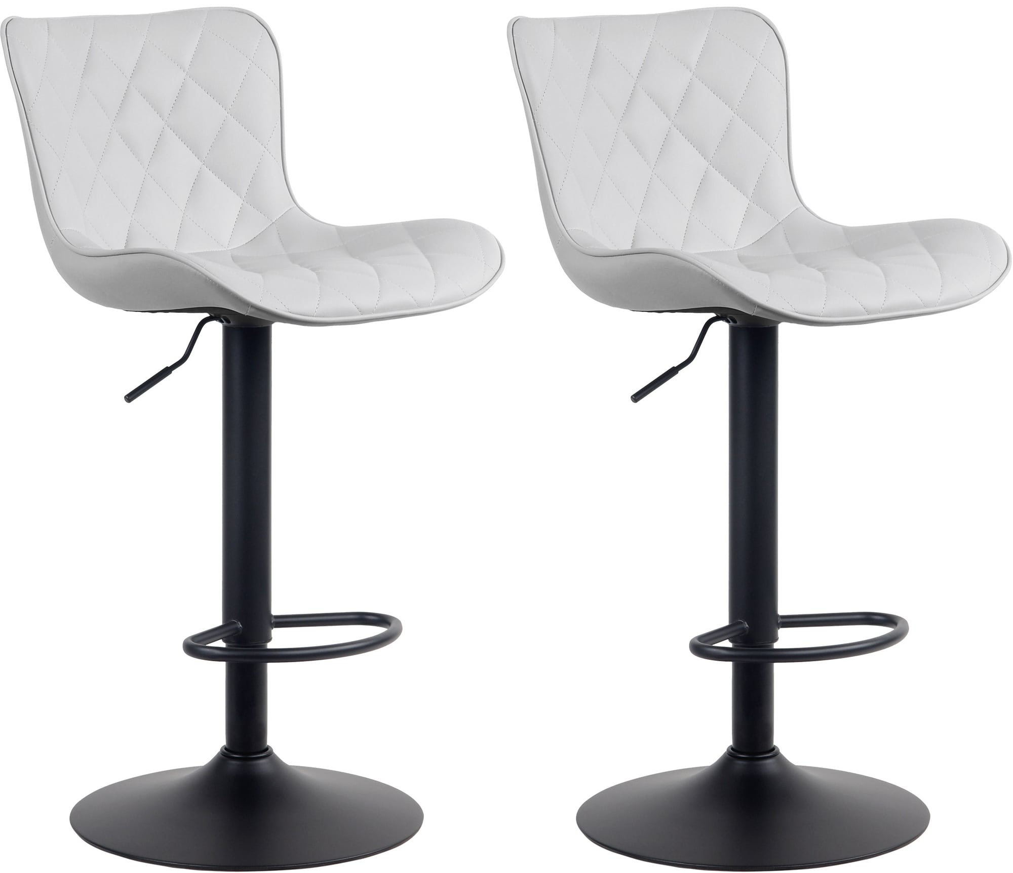 CLP 2er Set Barhocker Emma - H&ouml;henverstellbare Barst&uuml;hle - 360&deg; Drehst&uuml;hle Mit R&uuml;ckenlehne F&uuml;r K&uuml;che Und Bistro - Bild 1