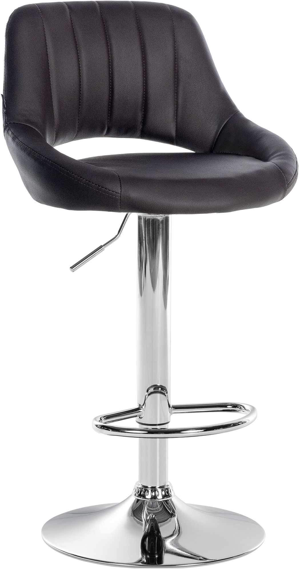 CLP Barhocker h&ouml;henverstellbar mit Lehne Milet, Barstuhl gepolstert Kunstleder, Tresenstuhl mit Metallgestell drehbar - Bild 1