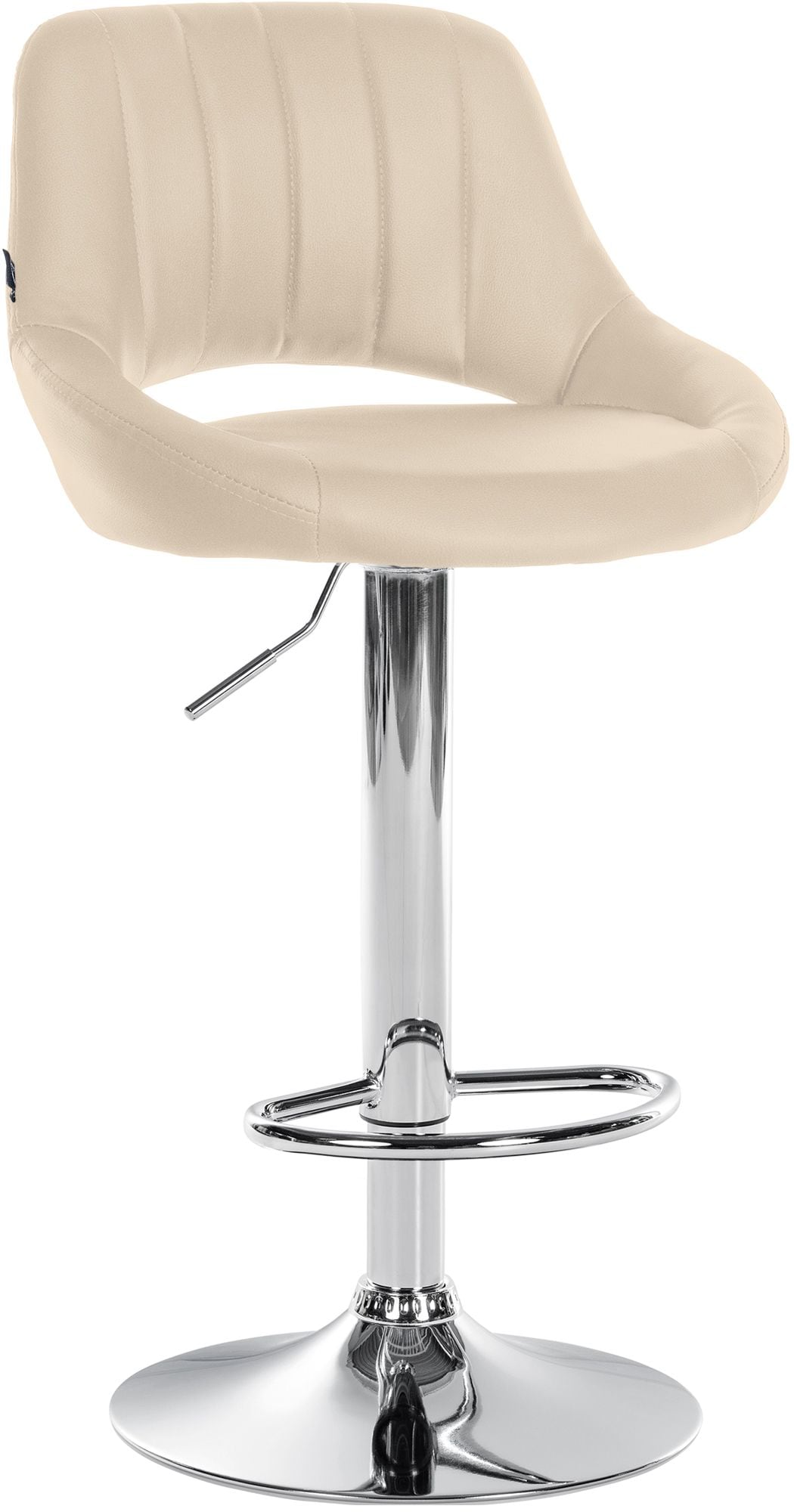 CLP Barhocker h&ouml;henverstellbar mit Lehne Milet, Barstuhl gepolstert Kunstleder, Tresenstuhl mit Metallgestell drehbar - Bild 1