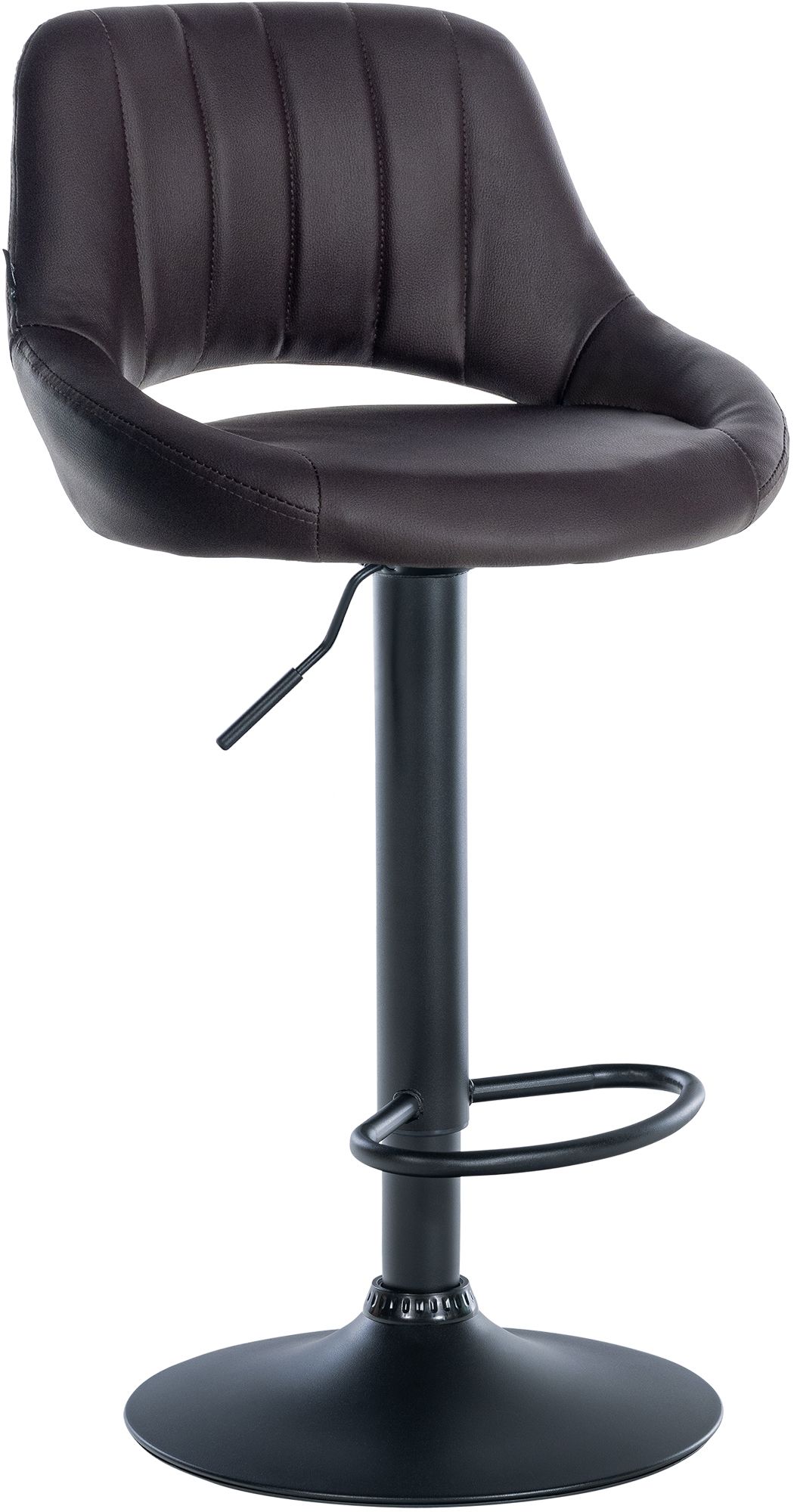 CLP Barhocker h&ouml;henverstellbar mit Lehne Milet, Barstuhl gepolstert Kunstleder, Tresenstuhl mit Metallgestell drehbar - Bild 1