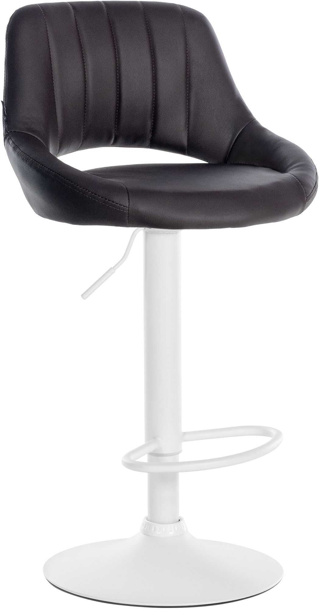 CLP Barhocker h&ouml;henverstellbar mit Lehne Milet, Barstuhl gepolstert Kunstleder, Tresenstuhl mit Metallgestell drehbar - Bild 1