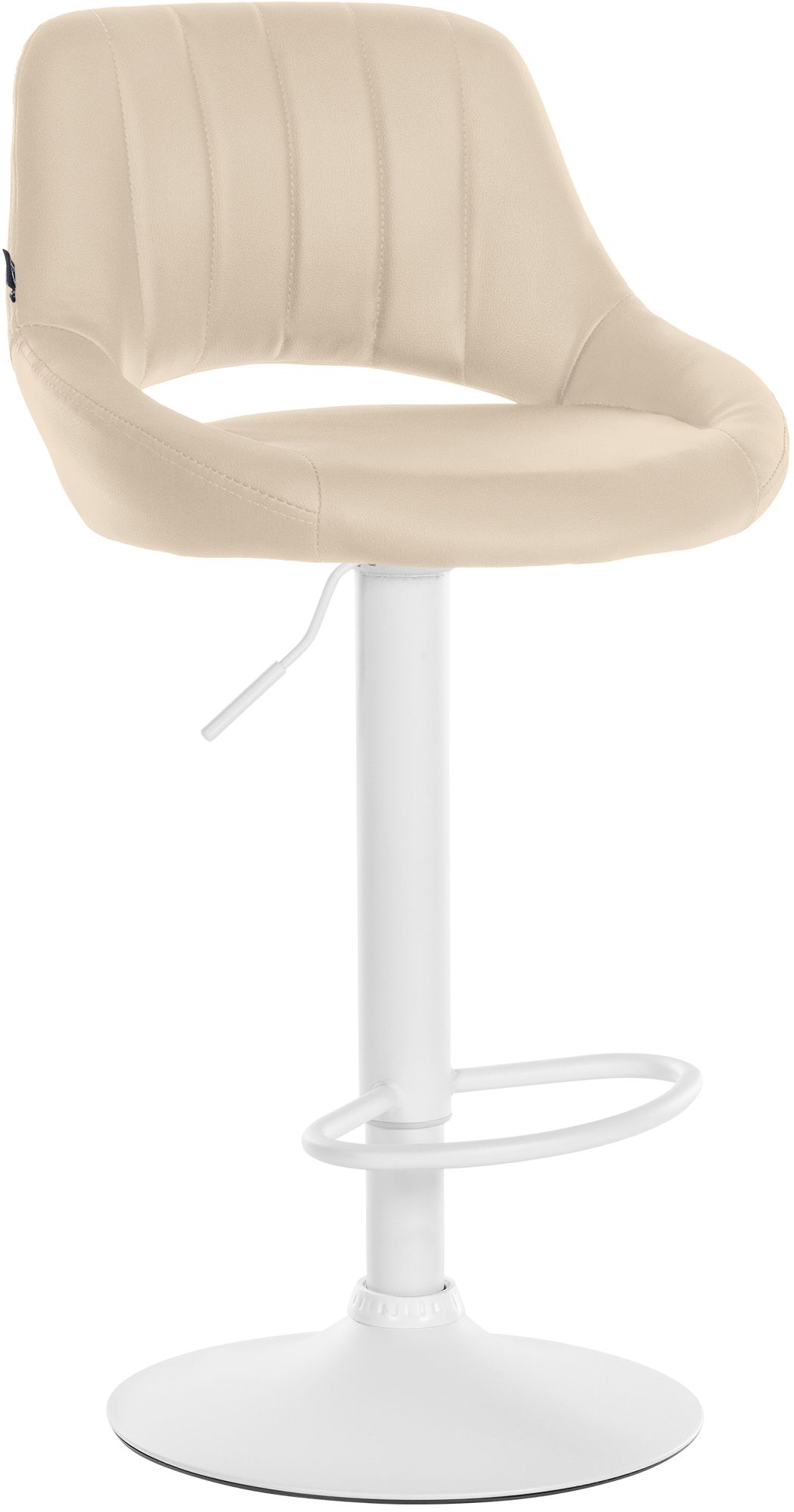 CLP Barhocker h&ouml;henverstellbar mit Lehne Milet, Barstuhl gepolstert Kunstleder, Tresenstuhl mit Metallgestell drehbar - Bild 1