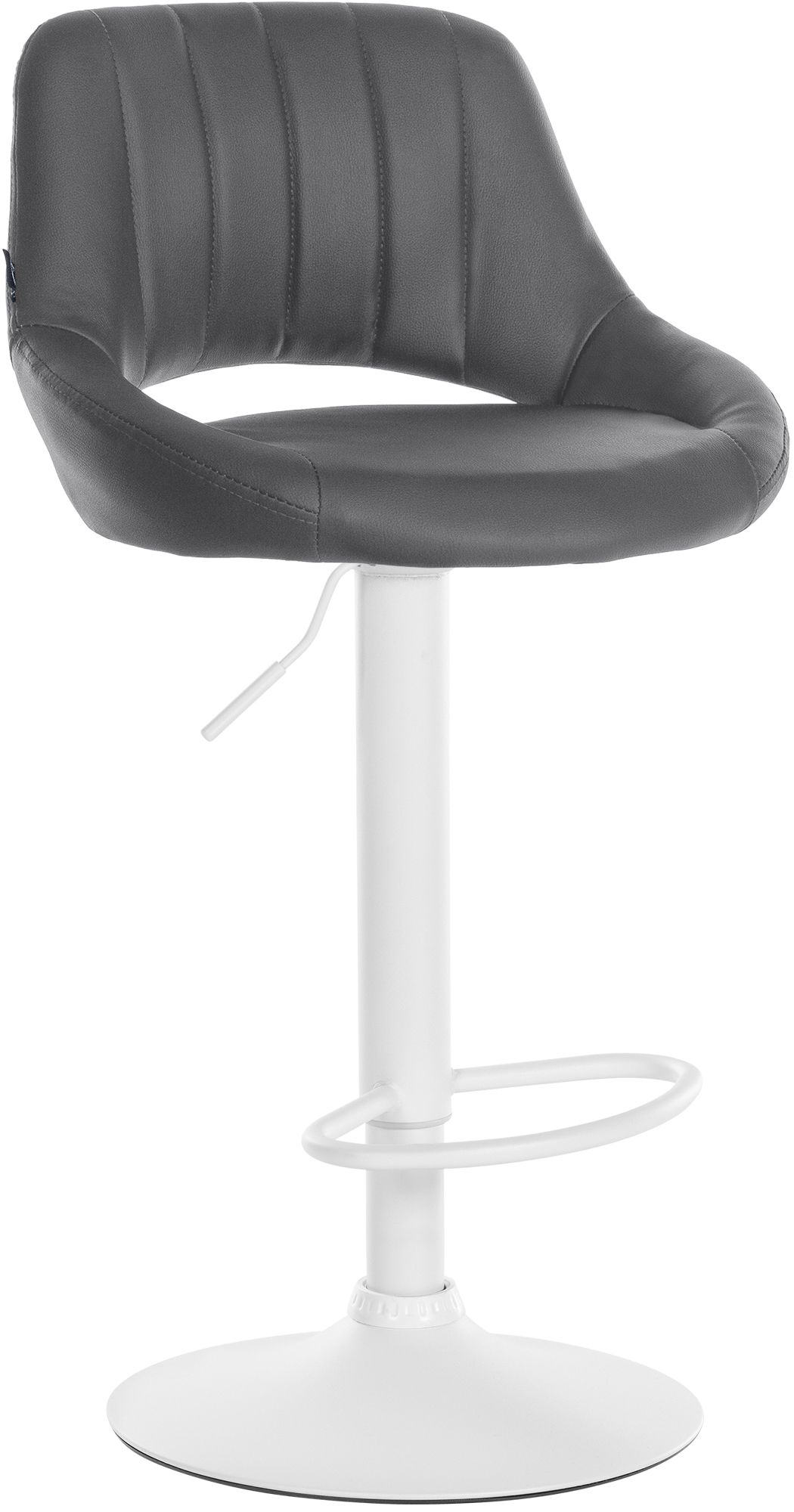 CLP Barhocker h&ouml;henverstellbar mit Lehne Milet, Barstuhl gepolstert Kunstleder, Tresenstuhl mit Metallgestell drehbar - Bild 1