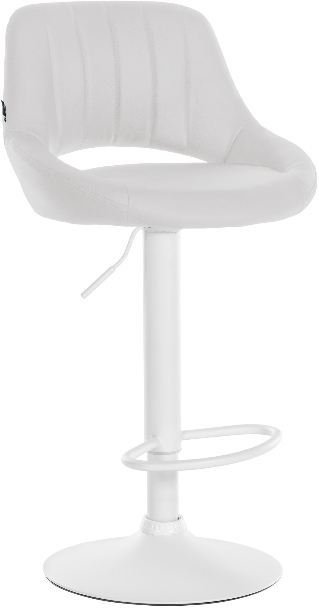 CLP Barhocker h&ouml;henverstellbar mit Lehne Milet, Barstuhl gepolstert Kunstleder, Tresenstuhl mit Metallgestell drehbar - Bild 1