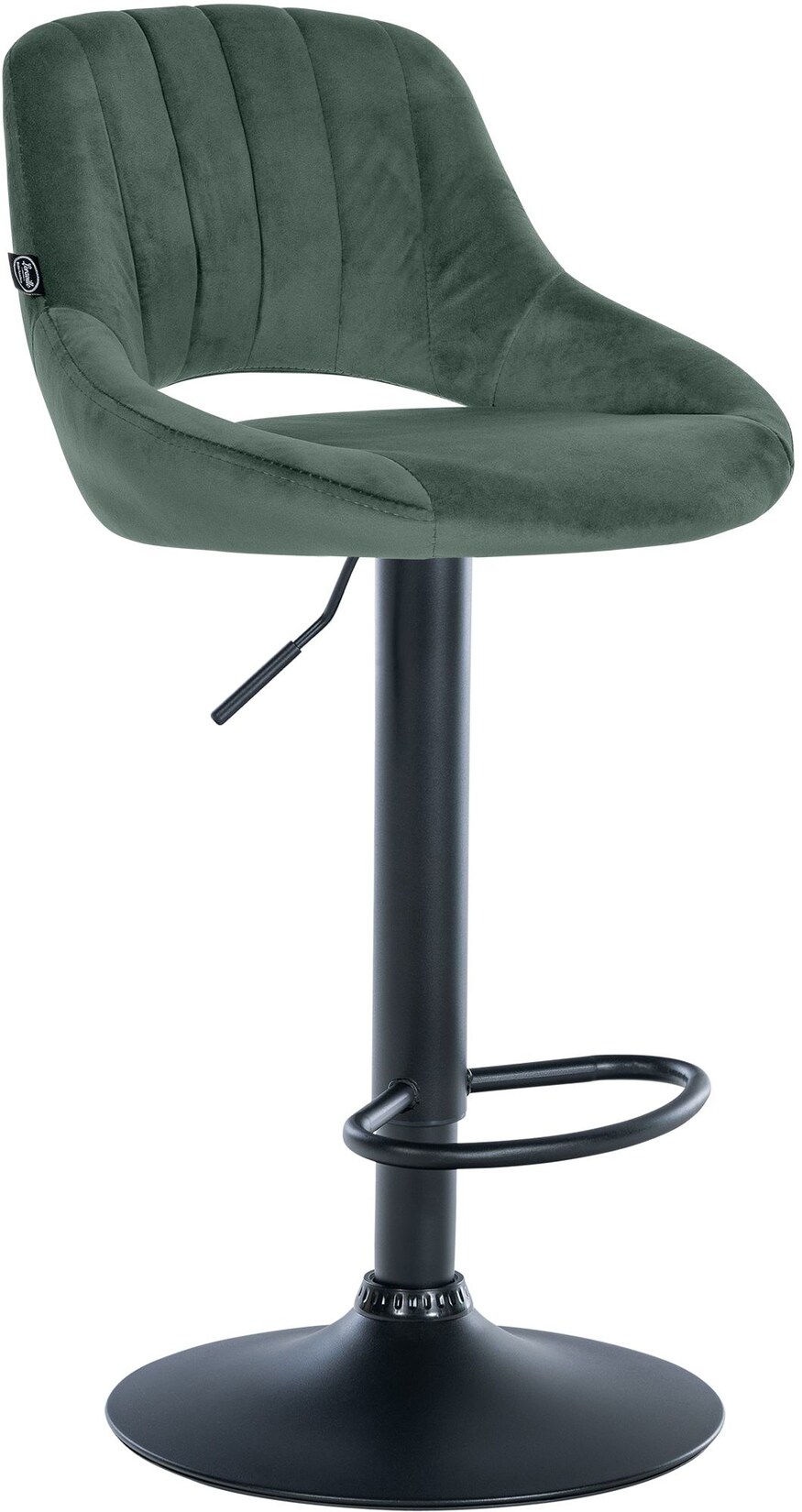 CLP Barhocker Milet I Samt-Bezug I Drehbarer Barstuhl | 04251756492786