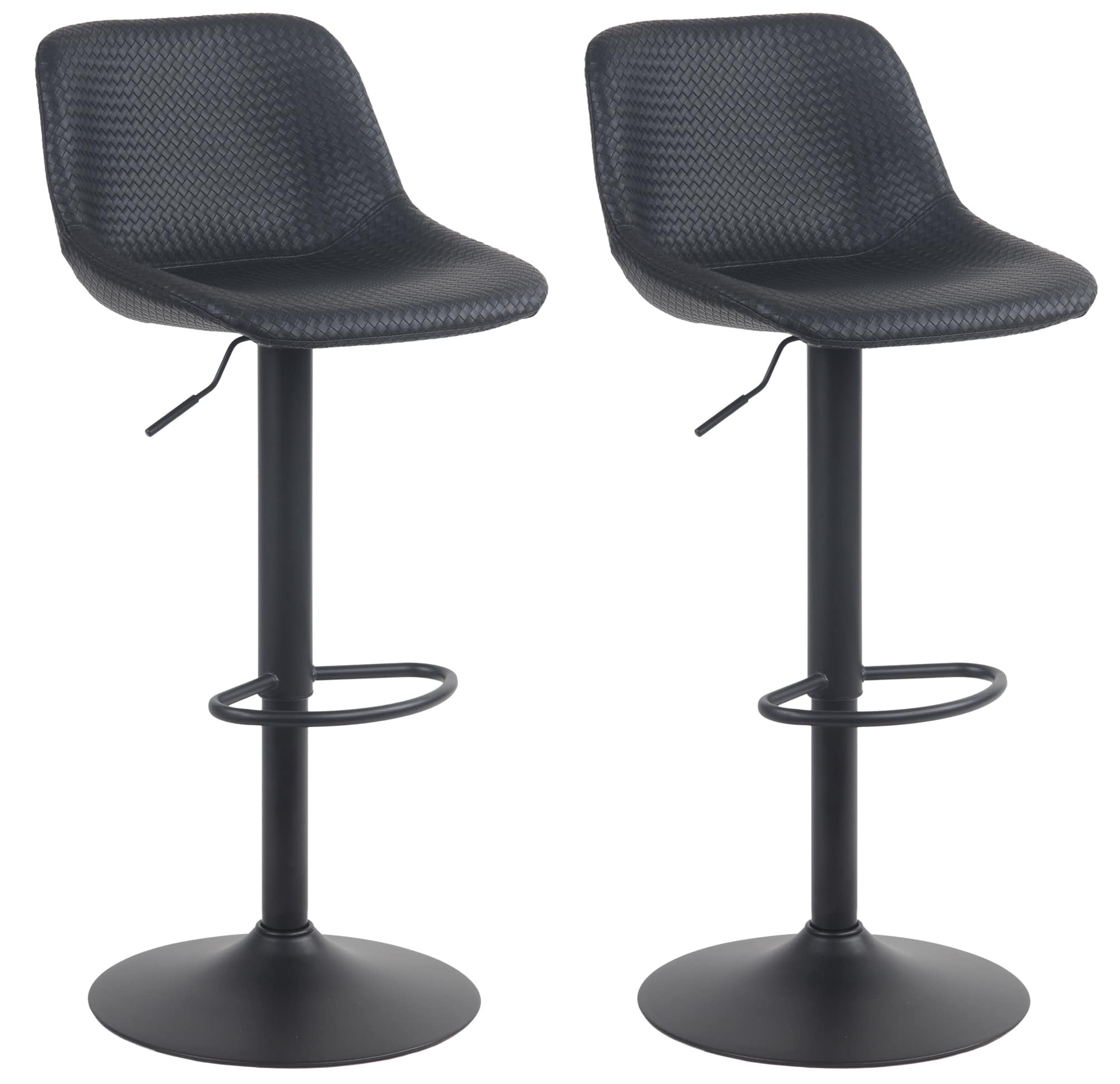 CLP 2er Set Barhocker Loft I Mit 2 Tresenhockern I St&uuml;hle Mit R&uuml;ckenlehne, 360&deg; Grad Drehbar Und H&ouml;henverstellbar I F&uuml;r K&uuml;che Und Theke - Bild 1