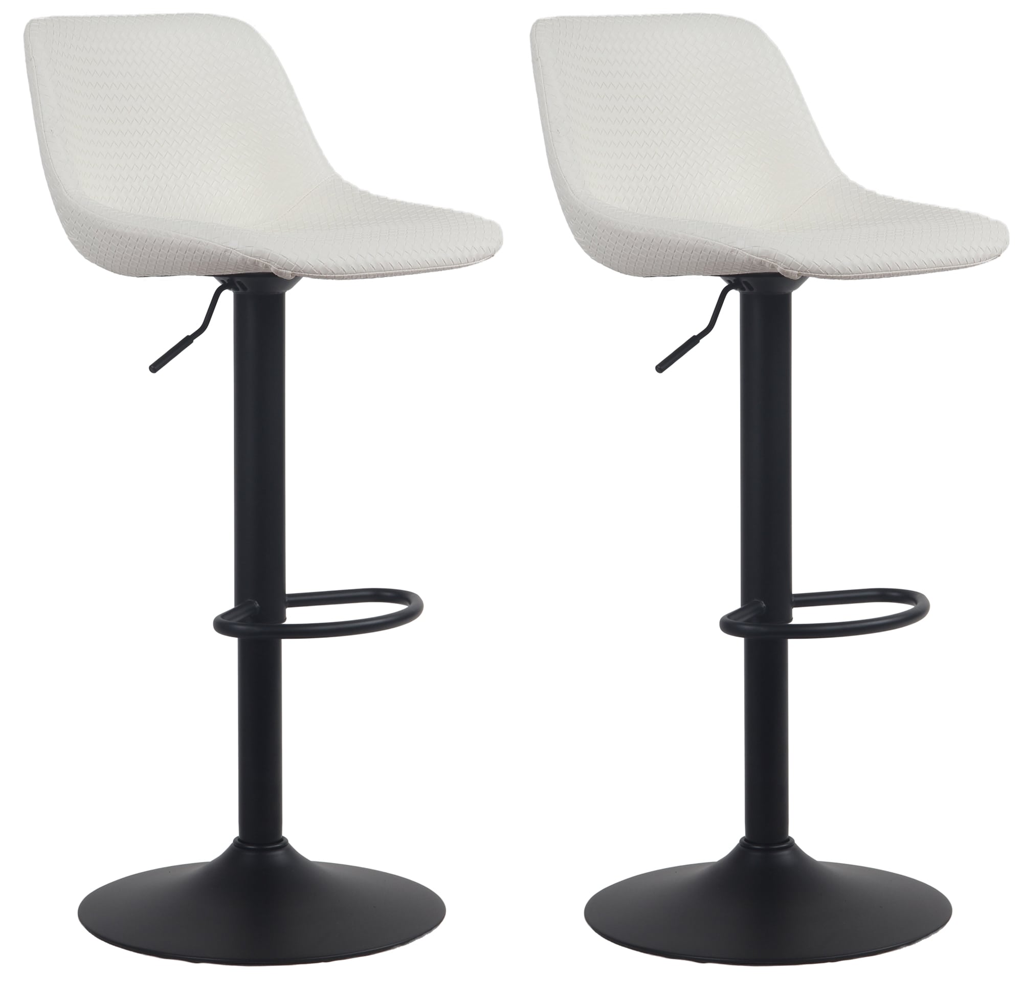 CLP 2er Set Barhocker Loft I Mit 2 Tresenhockern I St&uuml;hle Mit R&uuml;ckenlehne, 360&deg; Grad Drehbar Und H&ouml;henverstellbar I F&uuml;r K&uuml;che Und Theke - Bild 1