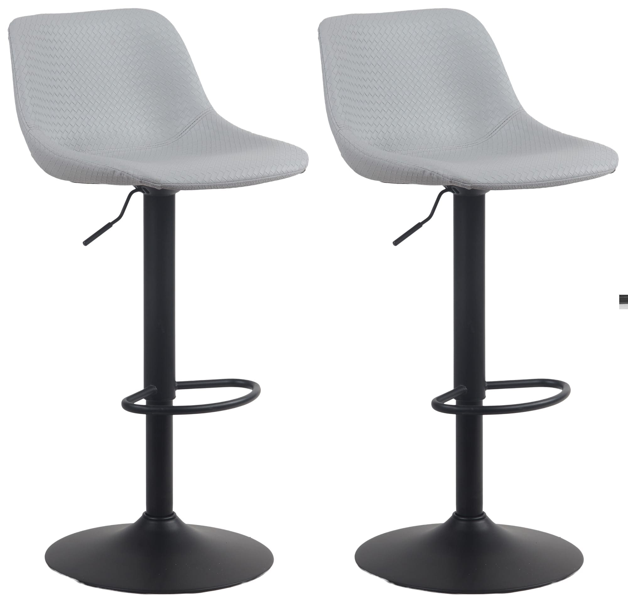CLP 2er Set Barhocker Loft I Mit 2 Tresenhockern I St&uuml;hle Mit R&uuml;ckenlehne, 360&deg; Grad Drehbar Und H&ouml;henverstellbar I F&uuml;r K&uuml;che Und Theke - Bild 1