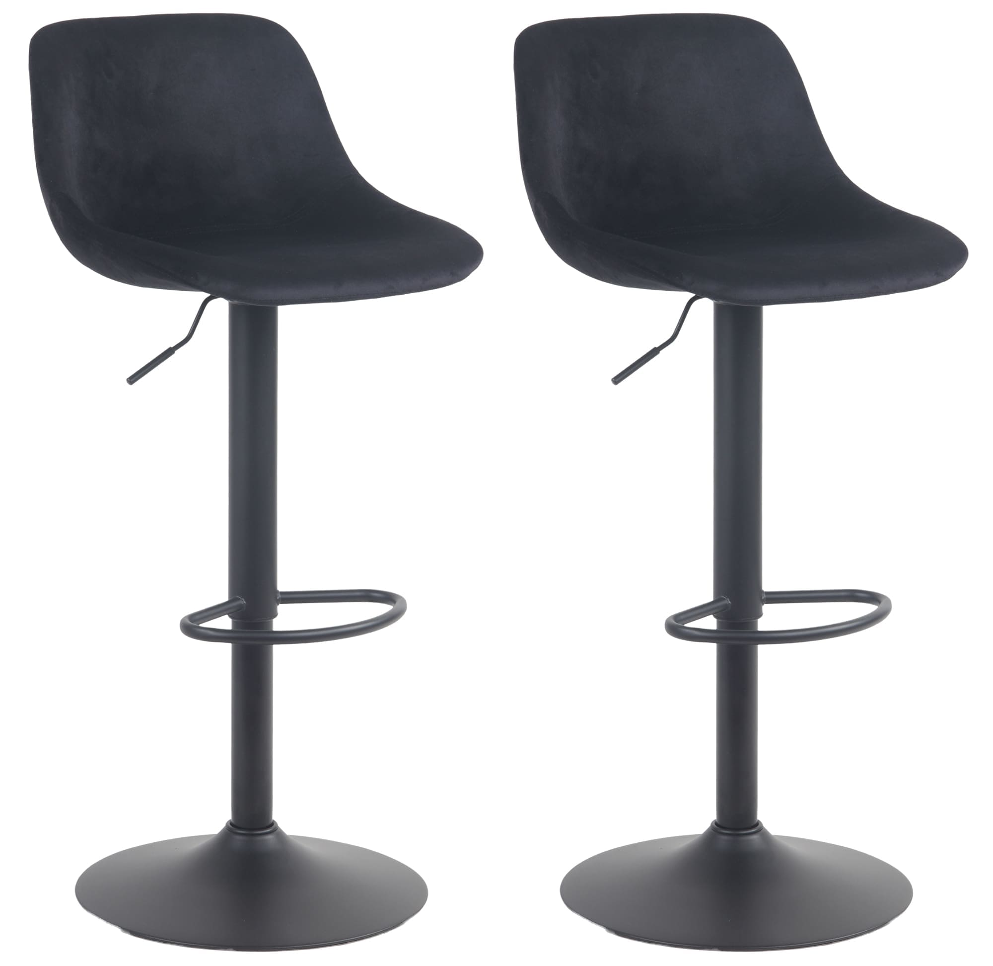 CLP 2er Set Barhocker Loft I Mit 2 Tresenhockern I St&uuml;hle Mit R&uuml;ckenlehne, 360&deg; Grad Drehbar Und H&ouml;henverstellbar I F&uuml;r K&uuml;che Und Theke - Bild 1