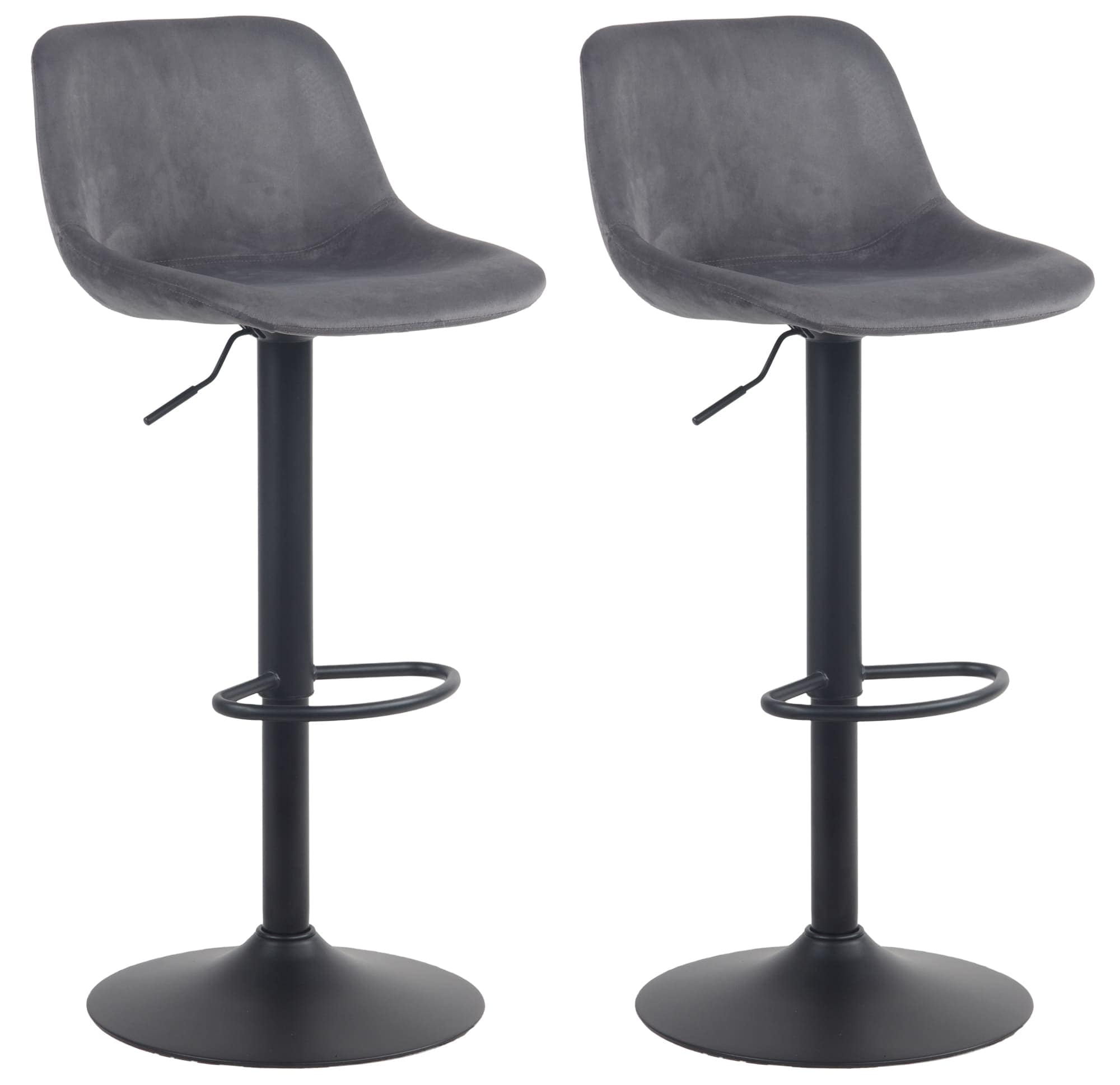 CLP 2er Set Barhocker Loft I Mit 2 Tresenhockern I St&uuml;hle Mit R&uuml;ckenlehne, 360&deg; Grad Drehbar Und H&ouml;henverstellbar I F&uuml;r K&uuml;che Und Theke - Bild 1