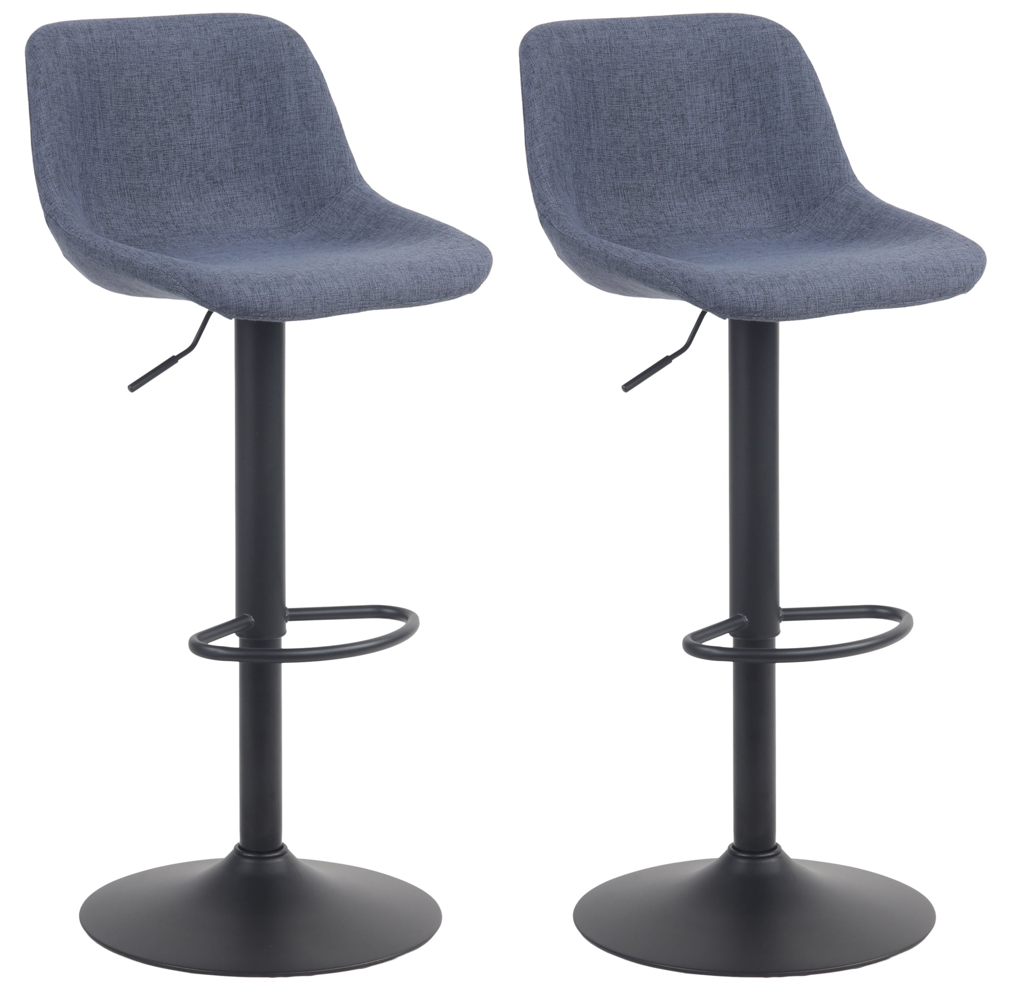 CLP 2er Set Barhocker Loft I Mit 2 Tresenhockern I St&uuml;hle Mit R&uuml;ckenlehne, 360&deg; Grad Drehbar Und H&ouml;henverstellbar I F&uuml;r K&uuml;che Und Theke - Bild 1