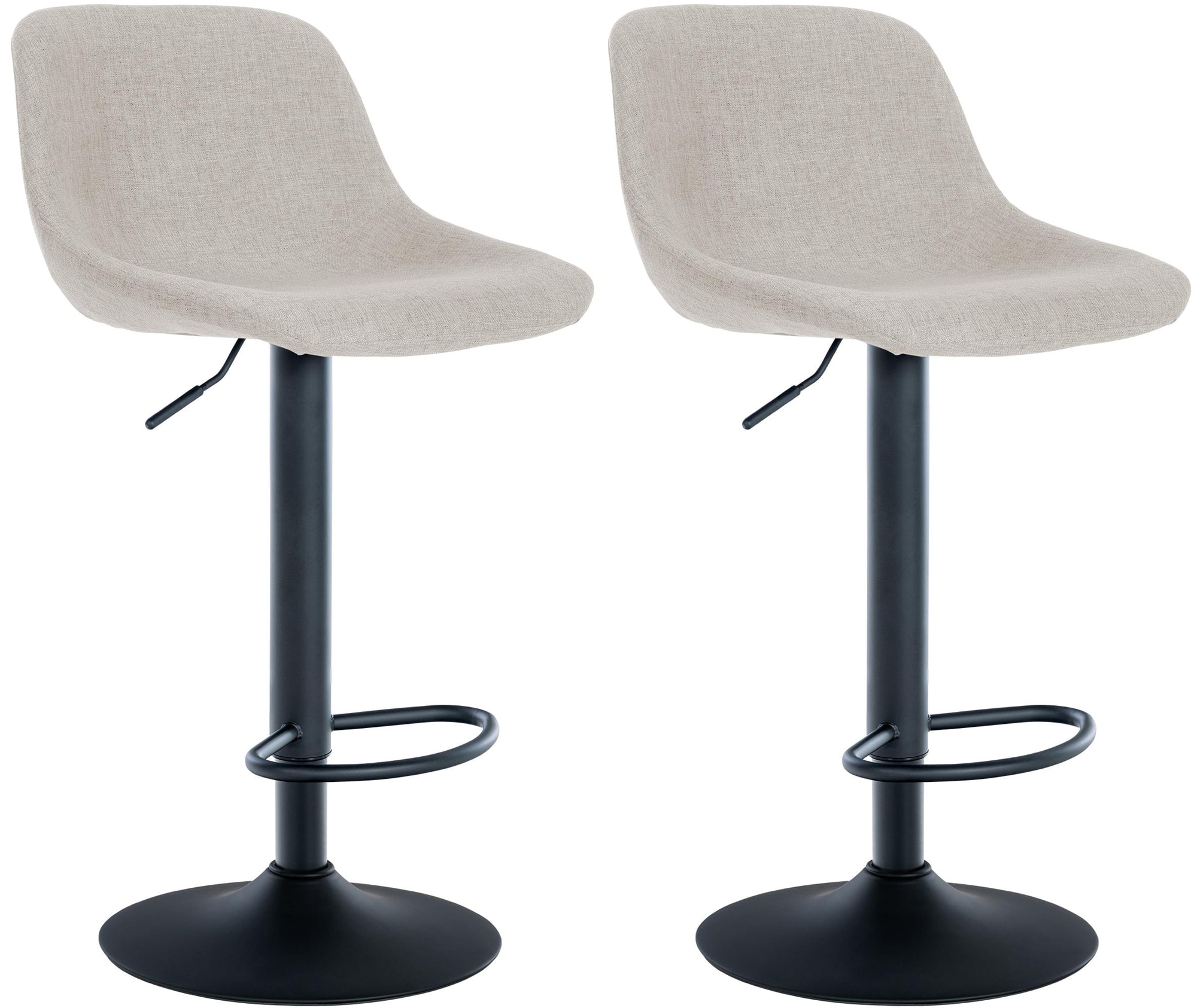 CLP 2er Set Barhocker Loft I Mit 2 Tresenhockern I St&uuml;hle Mit R&uuml;ckenlehne, 360&deg; Grad Drehbar Und H&ouml;henverstellbar I F&uuml;r K&uuml;che Und Theke - Bild 1