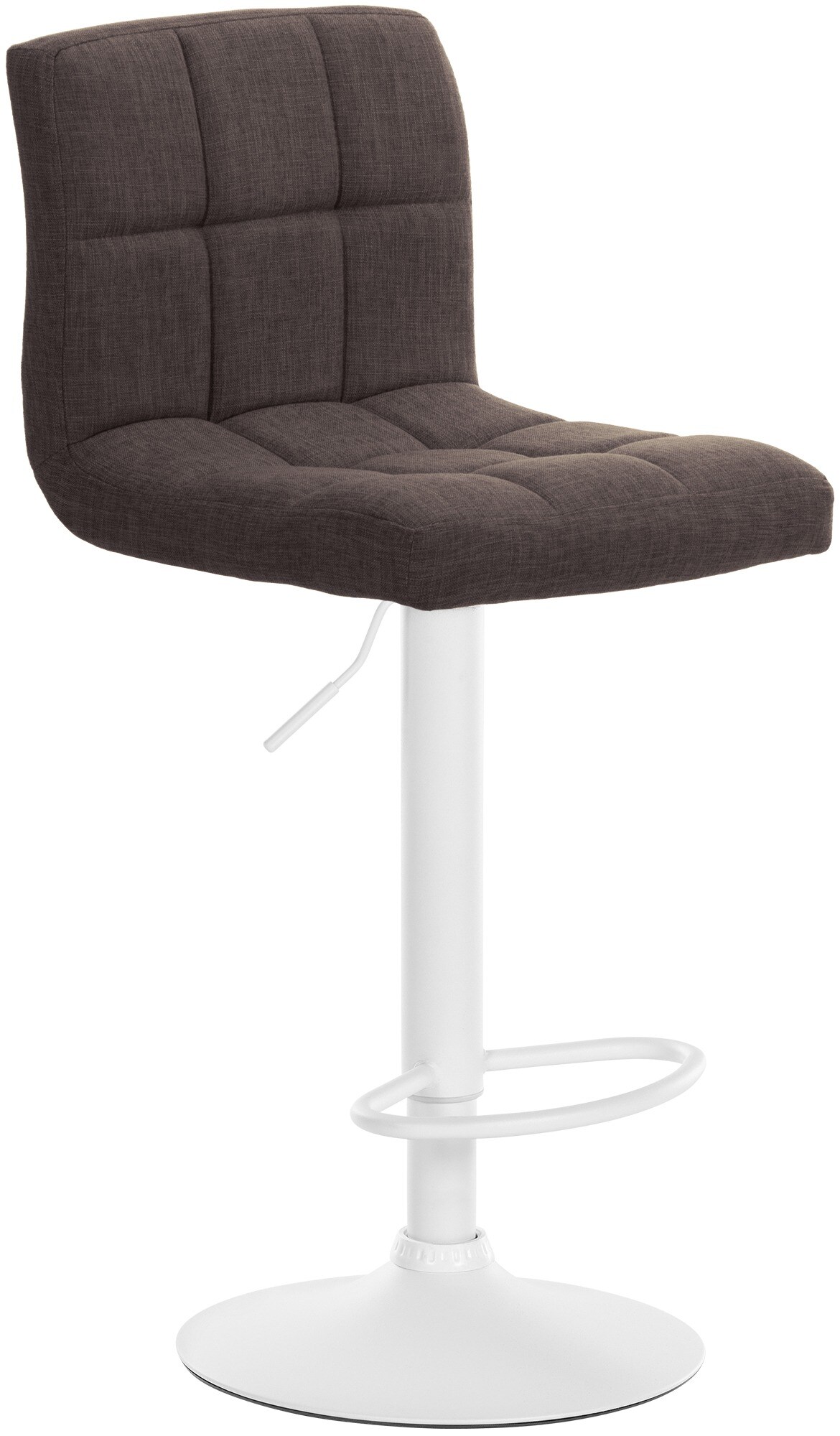 CLP Barhocker Calma Stoff I Barstuhl H&ouml;henverstellbar I Um 360&deg; Drehbar Mit R&uuml;ckenlehne F&uuml;r Bistro Und K&uuml;che - Bild 1