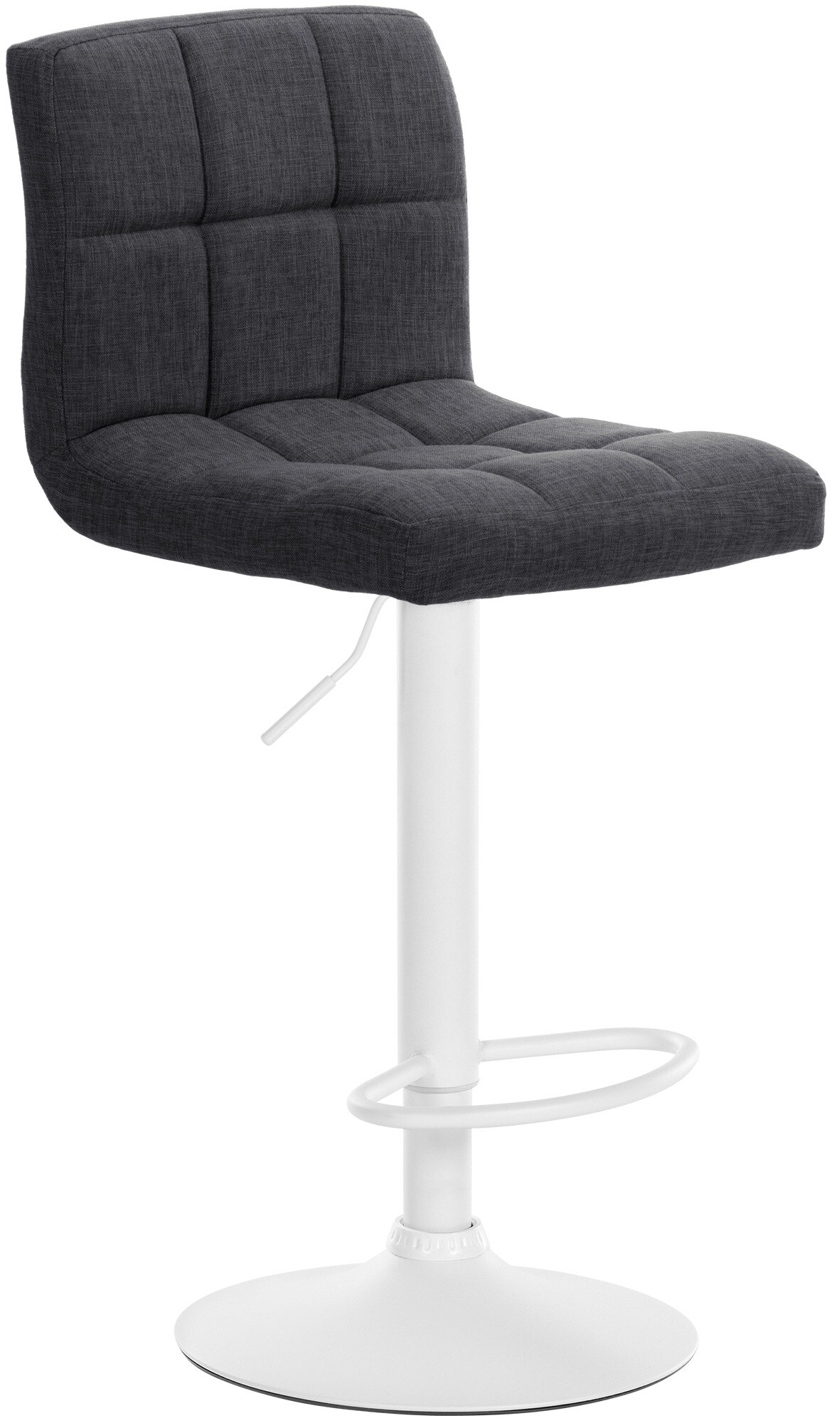 CLP Barhocker Calma Stoff I Barstuhl H&ouml;henverstellbar I Um 360&deg; Drehbar Mit R&uuml;ckenlehne F&uuml;r Bistro Und K&uuml;che - Bild 1