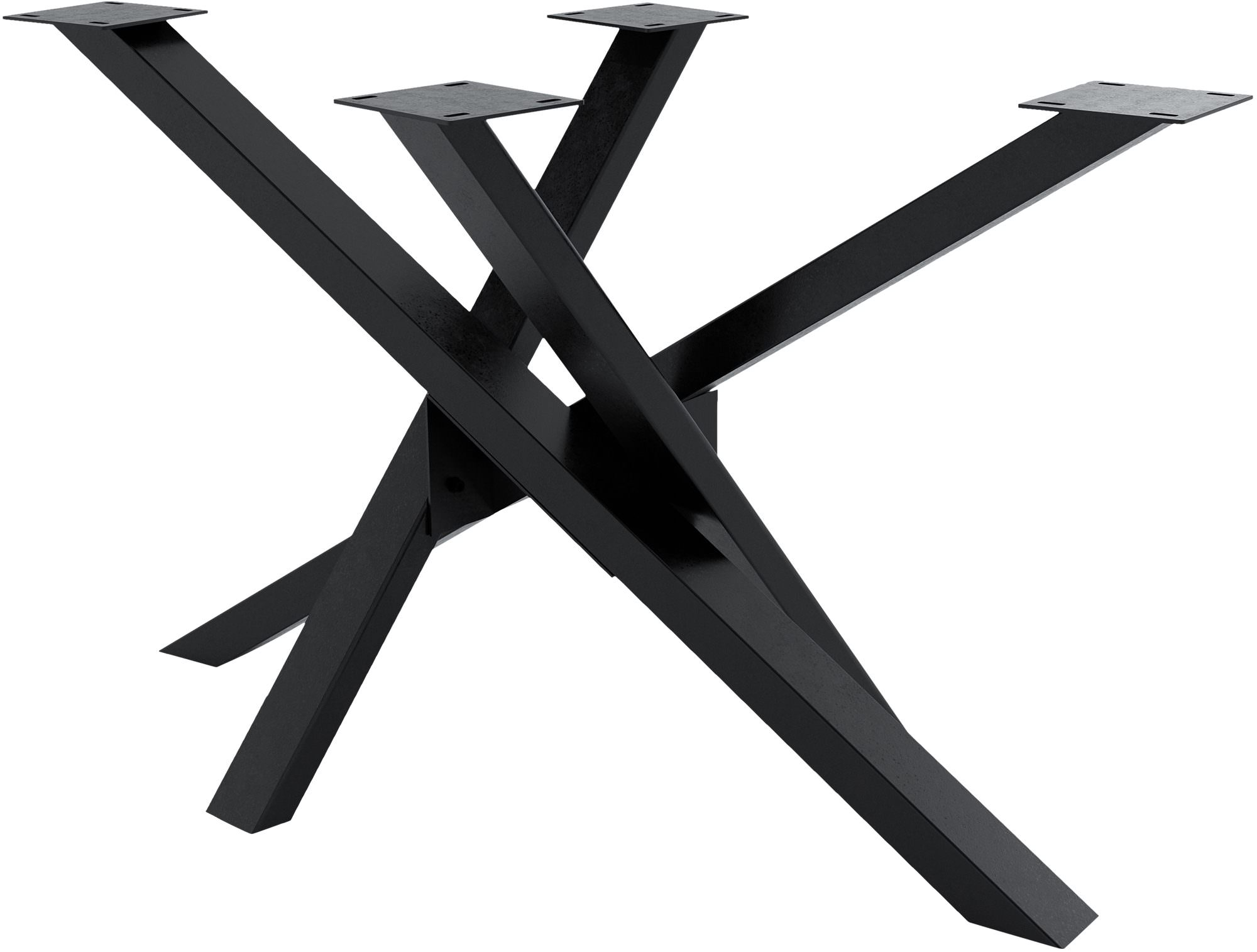 CLP Tischbeine Jimmy I Tischkufen Aus Vierkantprofilen I H&ouml;he 72 cm I Sternf&ouml;rmiges Tischgestell - Bild 1