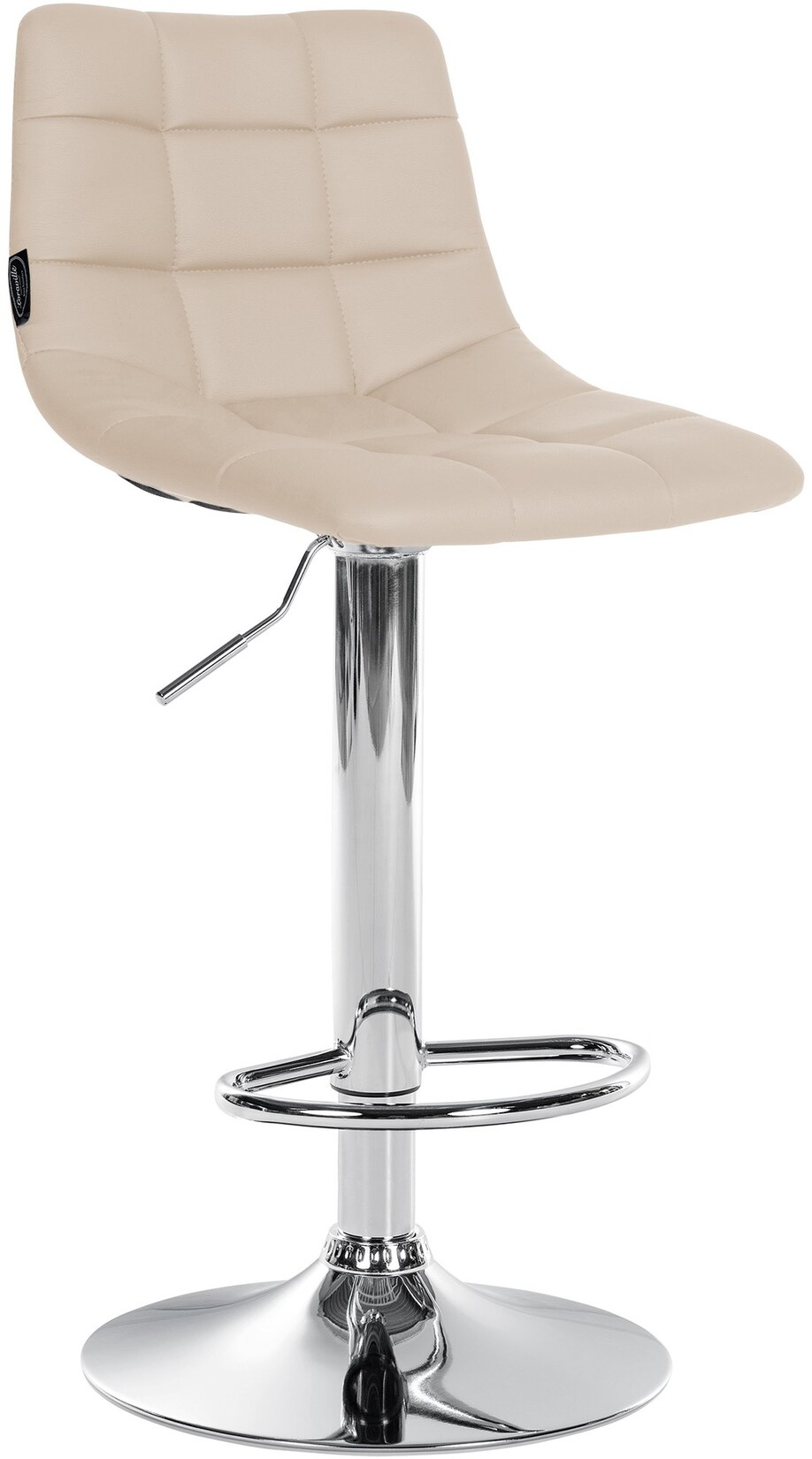 CLP Barhocker Jerry Kunstleder I Höhenverstellbarer Barstuhl I 360° Drehstuhl Mit Rückenlehne Für Küche Und Bistro