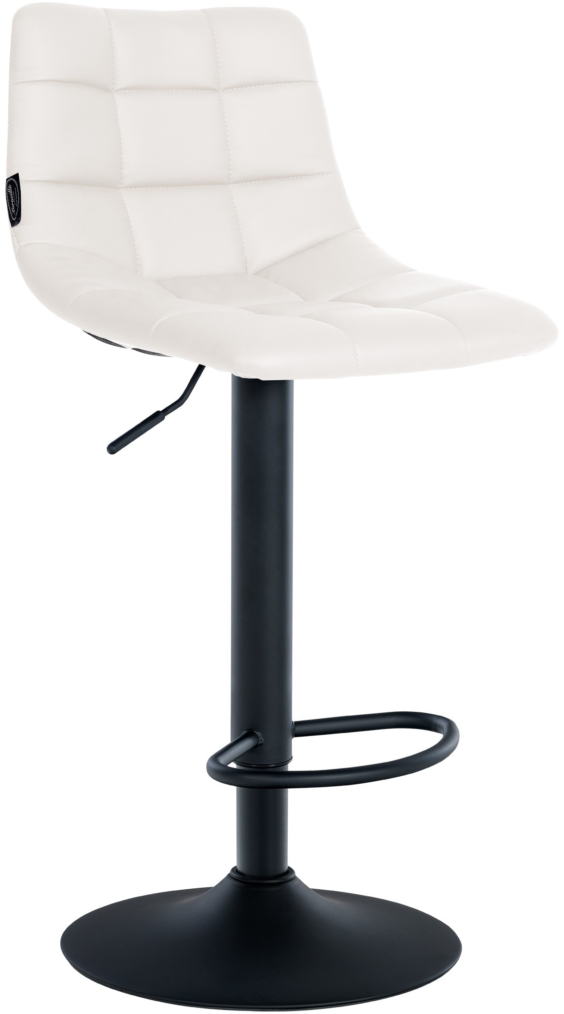 CLP Barhocker Jerry Kunstleder I H&ouml;henverstellbarer Barstuhl I 360&deg; Drehstuhl Mit R&uuml;ckenlehne F&uuml;r K&uuml;che Und Bistro - Bild 1