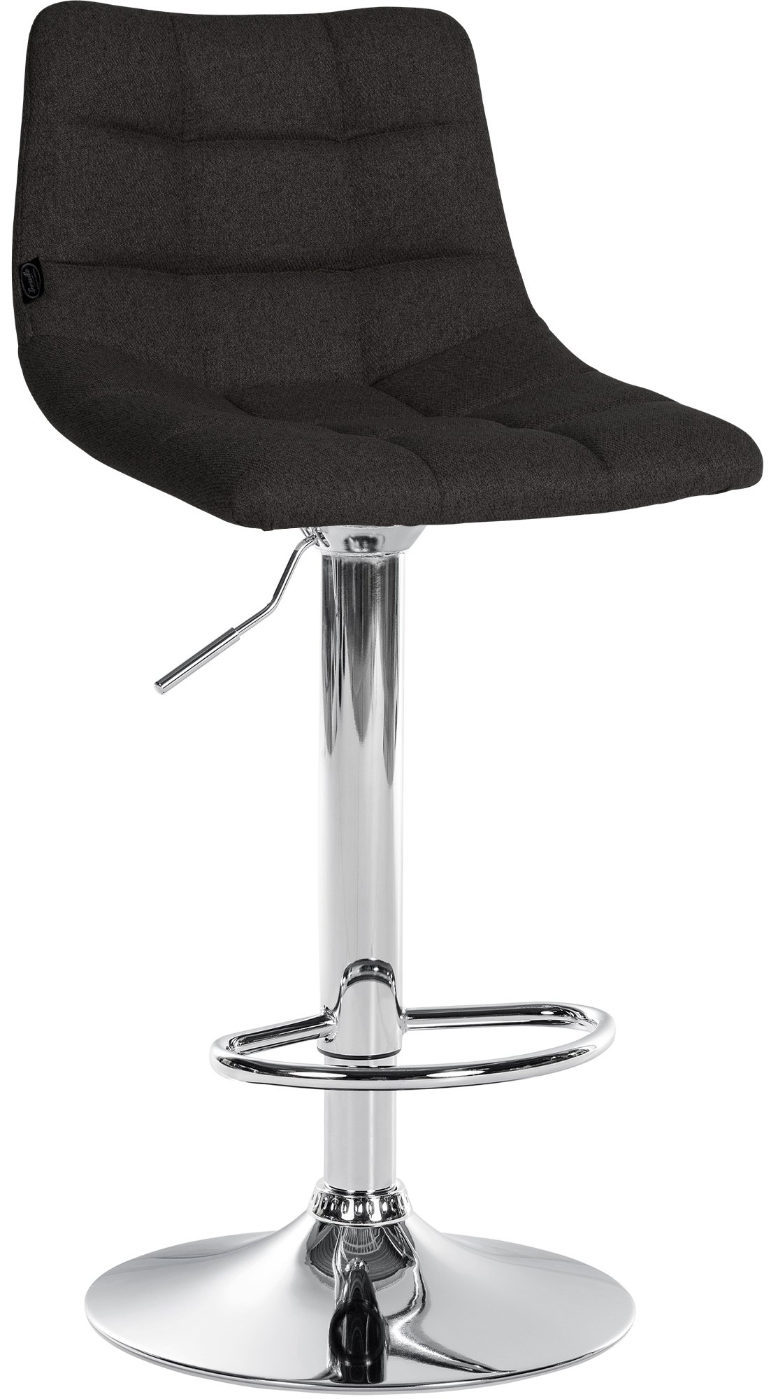 CLP Barhocker Jerry Stoff I H&ouml;henverstellbarer Barstuhl I 360&deg; Drehstuhl Mit R&uuml;ckenlehne F&uuml;r K&uuml;che Und Lounge - Bild 1