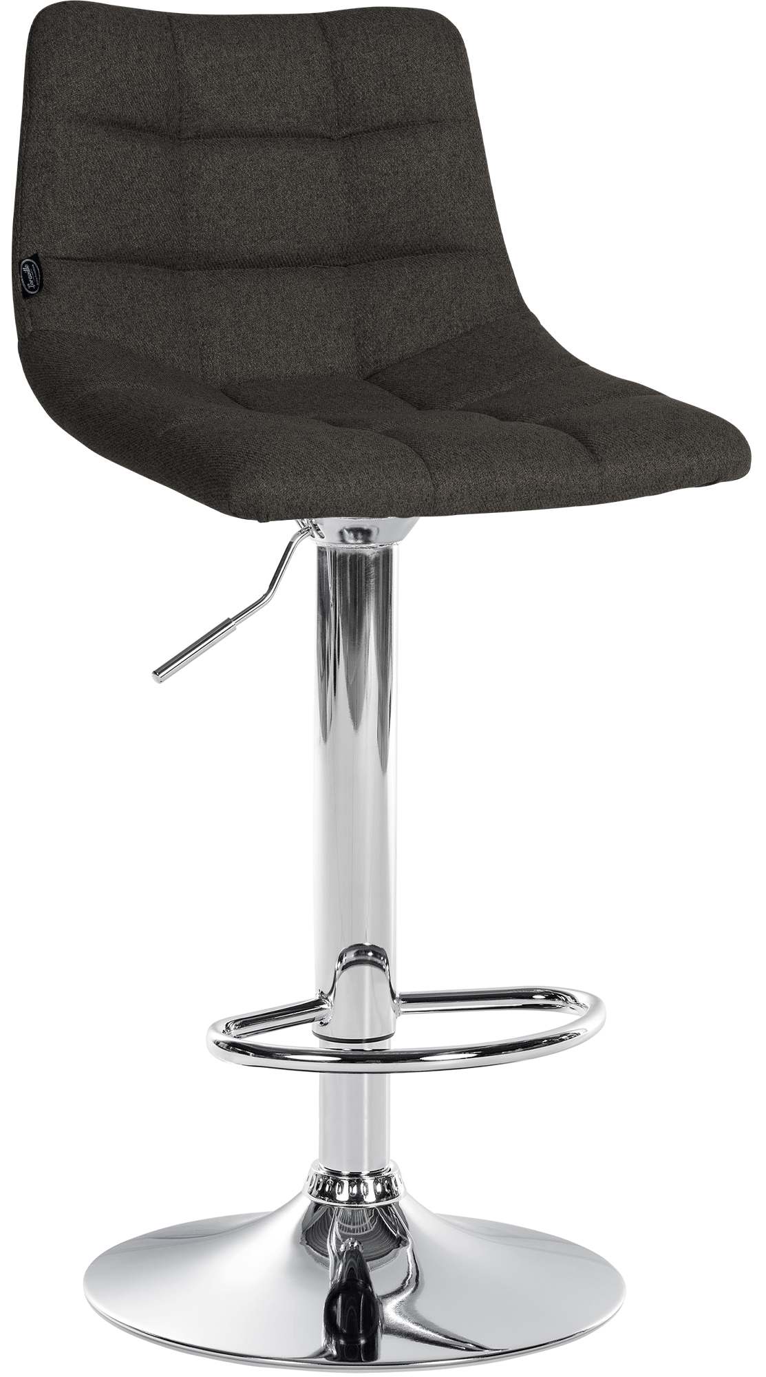 CLP Barhocker Jerry Stoff I H&ouml;henverstellbarer Barstuhl I 360&deg; Drehstuhl Mit R&uuml;ckenlehne F&uuml;r K&uuml;che Und Lounge - Bild 1
