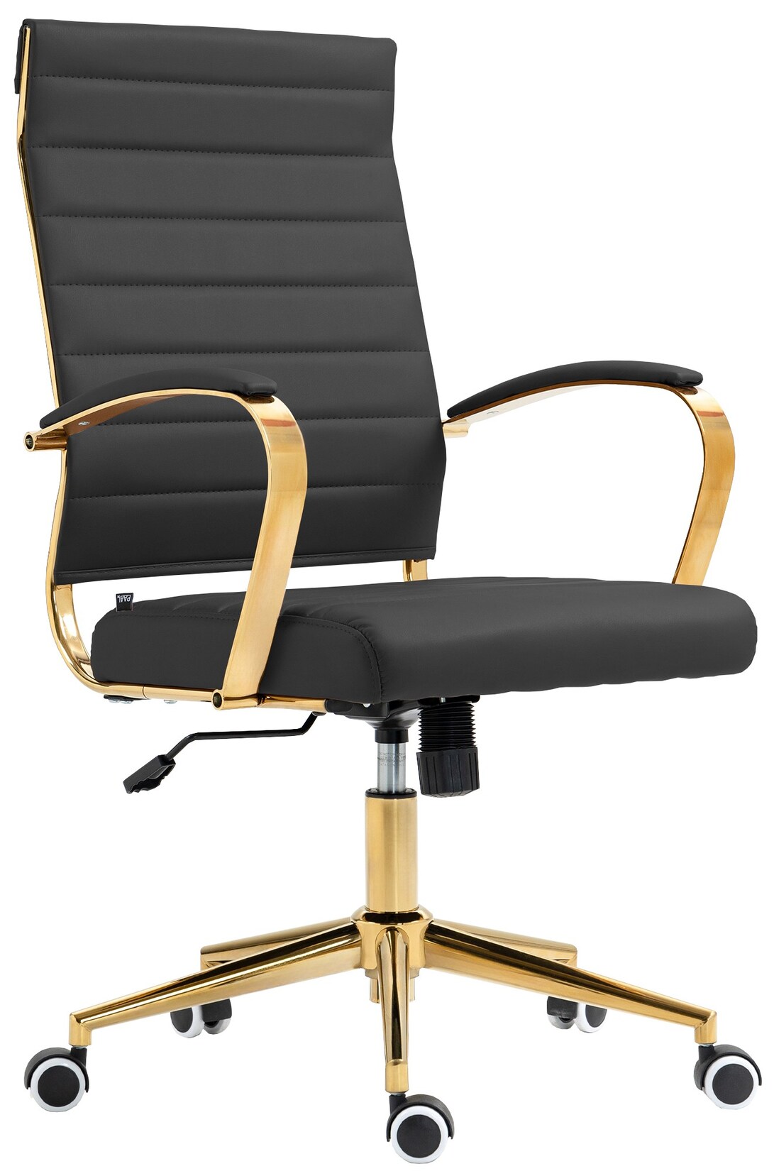 CLP Ergonomischer Bürostuhl Havanna Kunstleder I Höhenverstellbarer Schreibtischstuhl Mit Metall-Gestell In Gold-Optik I 360 Grad Drehbar
