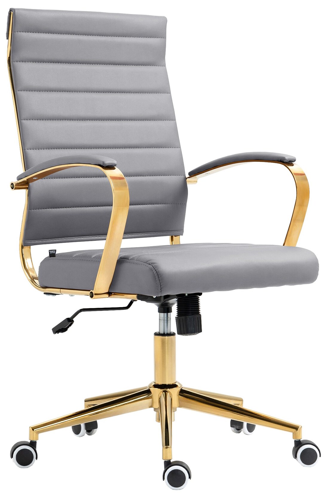 CLP Ergonomischer Bürostuhl Havanna Kunstleder I Höhenverstellbarer Schreibtischstuhl Mit Metall-Gestell In Gold-Optik I 360 Grad Drehbar