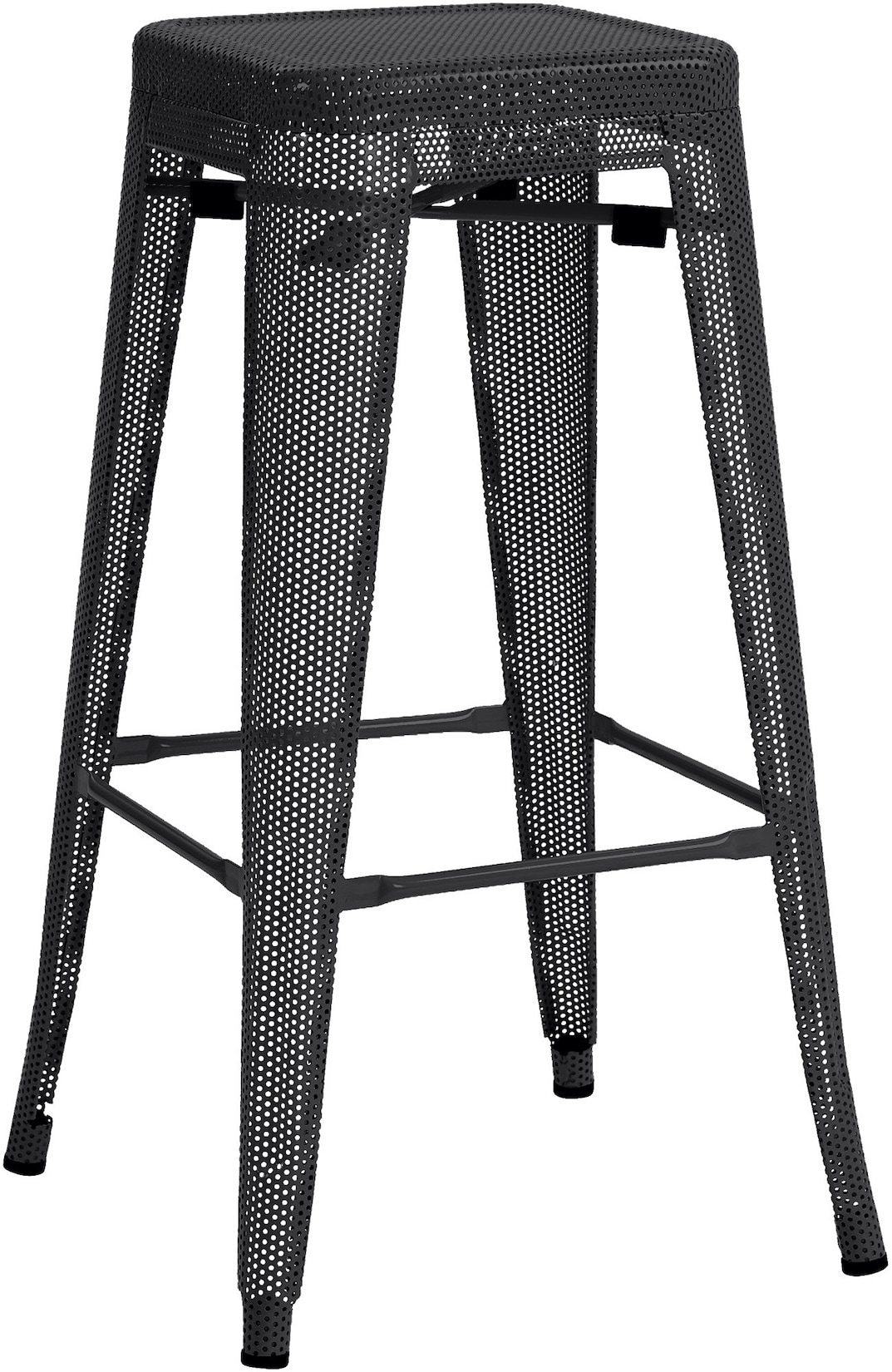 CLP Barhocker Fletcher I Tresenhocker, Stapelbar Mit Bodenschonern Und Fußstütze I Bistrohocker Mit 77 CM Sitzhöhe Aus Metall