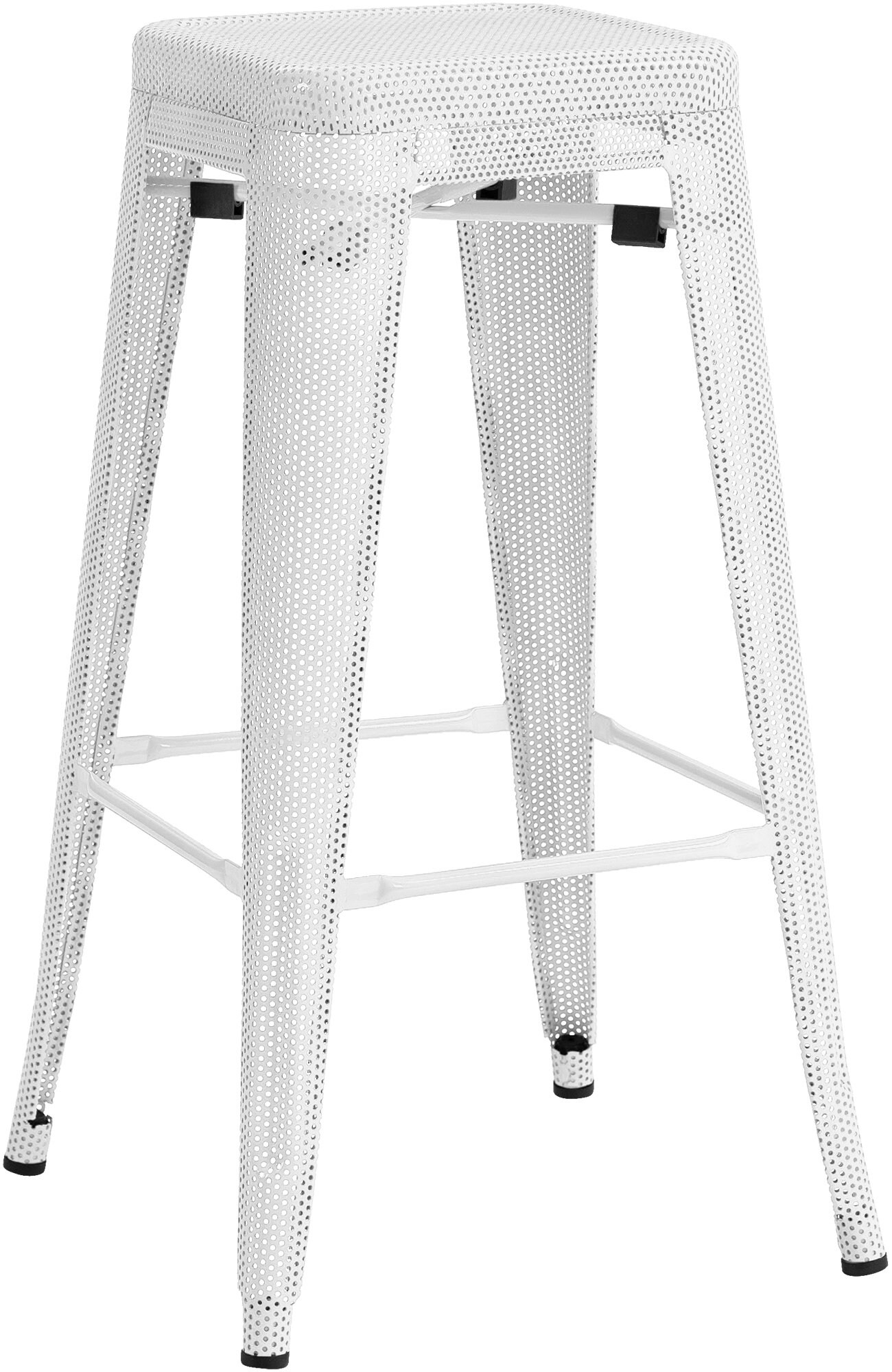 CLP Barhocker Fletcher I Tresenhocker, Stapelbar Mit Bodenschonern Und Fu&szlig;st&uuml;tze I Bistrohocker Mit 77 CM Sitzh&ouml;he Aus Metall - Bild 1