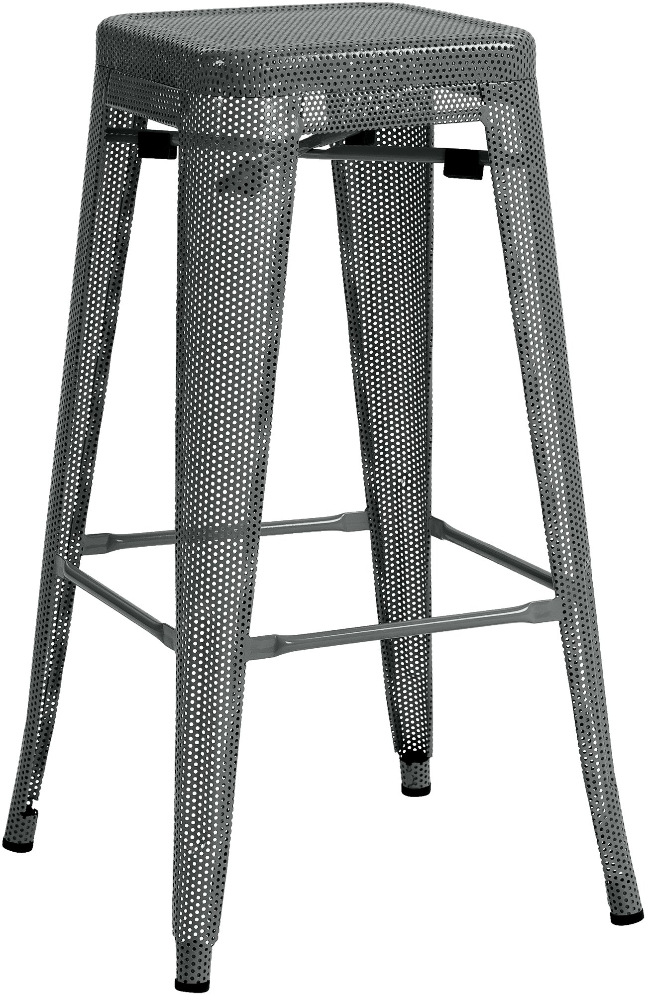 CLP Barhocker Fletcher I Tresenhocker, Stapelbar Mit Bodenschonern Und Fu&szlig;st&uuml;tze I Bistrohocker Mit 77 CM Sitzh&ouml;he Aus Metall - Bild 1